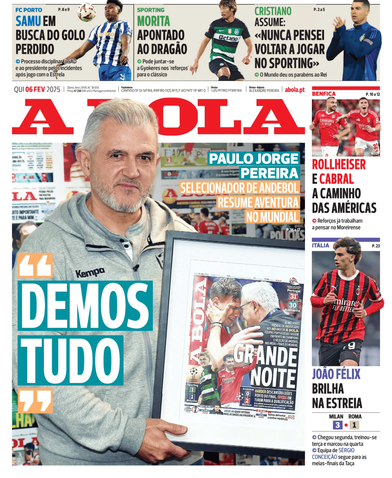 Prima-pagina-A-BOLA-oggi-edizione-di-oggi-20250206