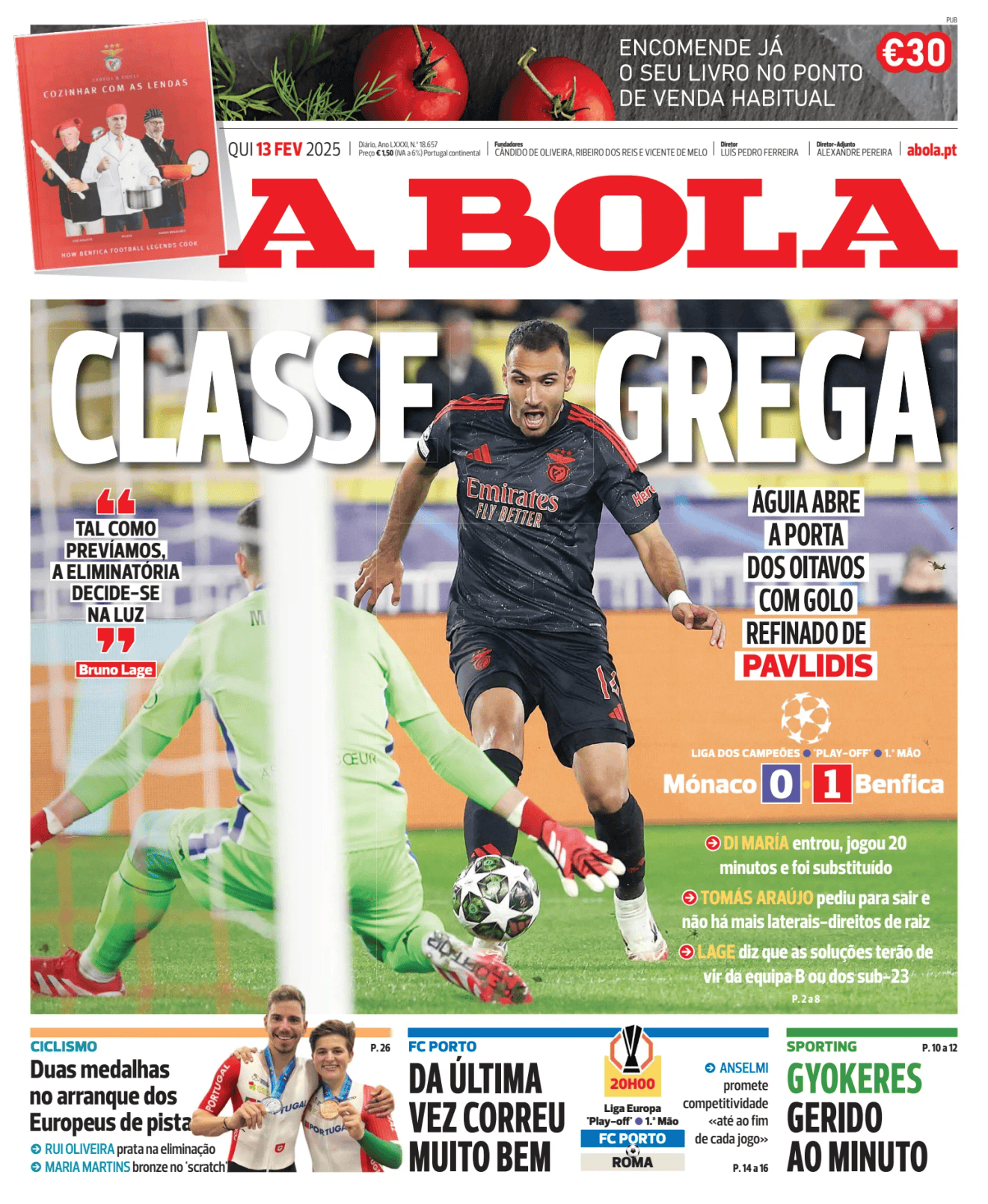 Prima-pagina-A-BOLA-oggi-edizione-di-oggi-20250213