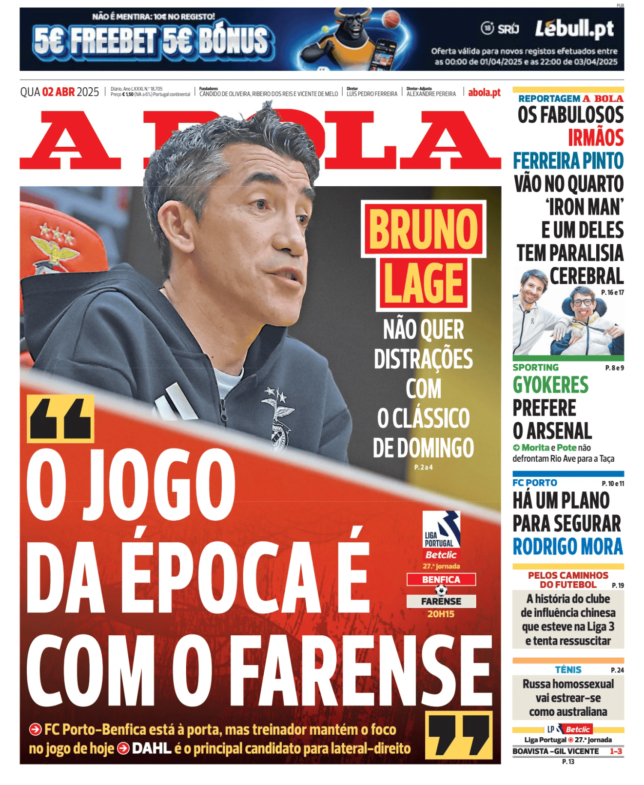 Prima-pagina-A-BOLA-oggi-edizione-di-oggi-20250402
