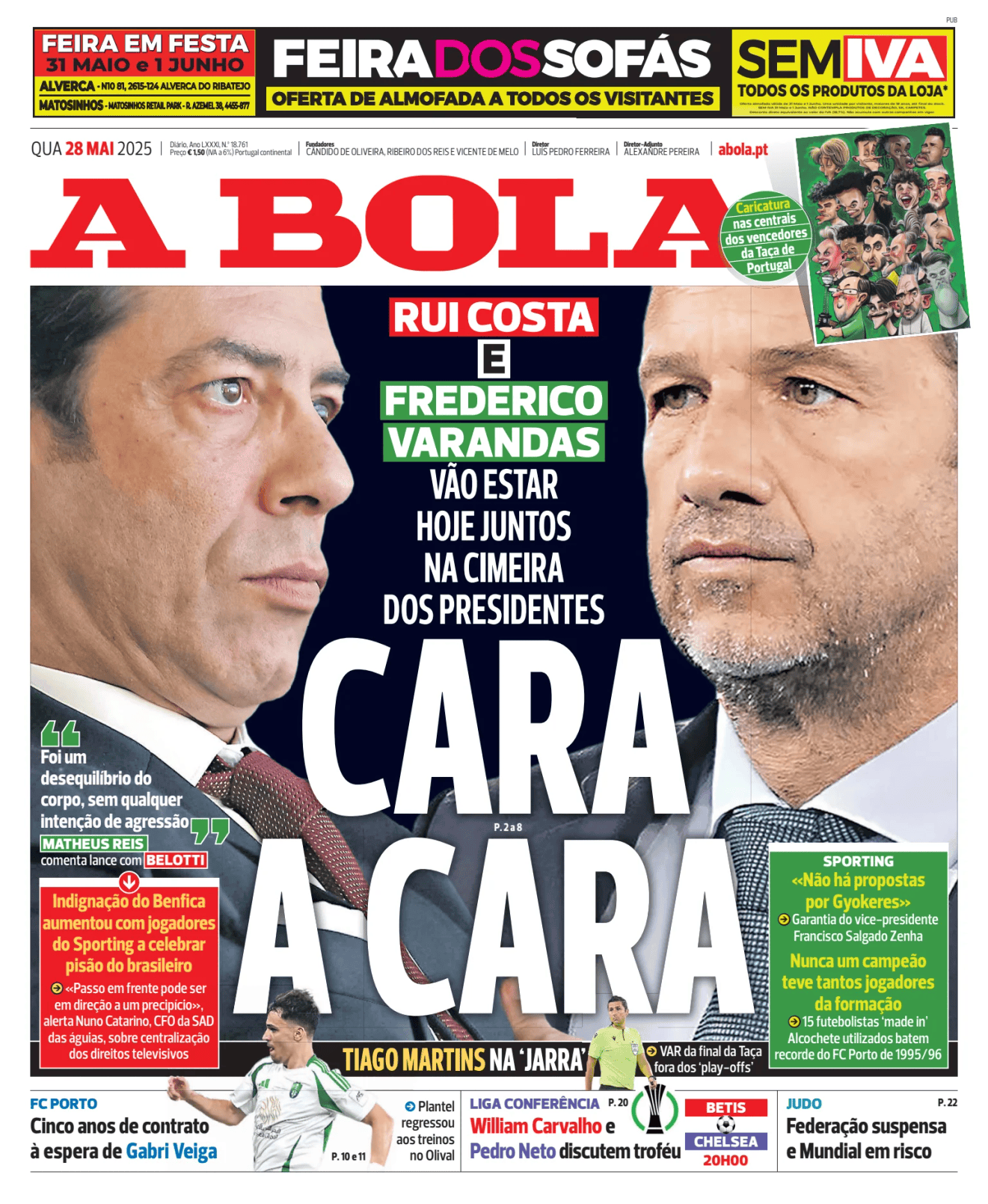 Prima-pagina-A-BOLA-oggi-edizione-di-oggi-20250528
