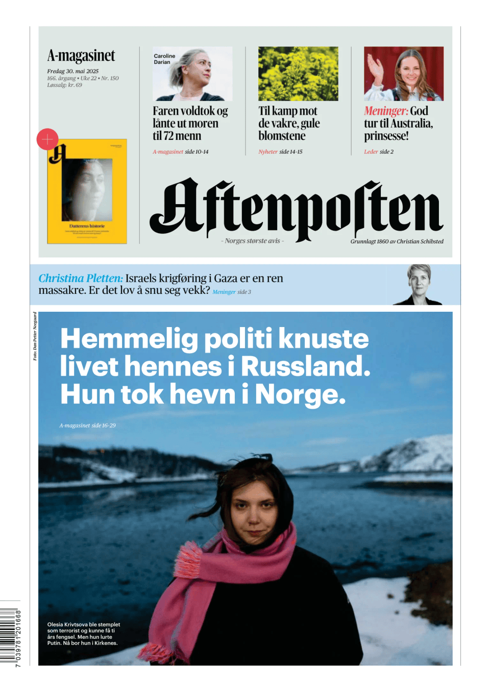 Prima-pagina-Aftenposten-oggi-edizione-di-oggi-20250530