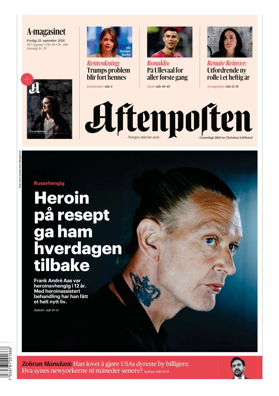Prima-pagina-Aftenposten-oggi-edizione-di-oggi-20260925