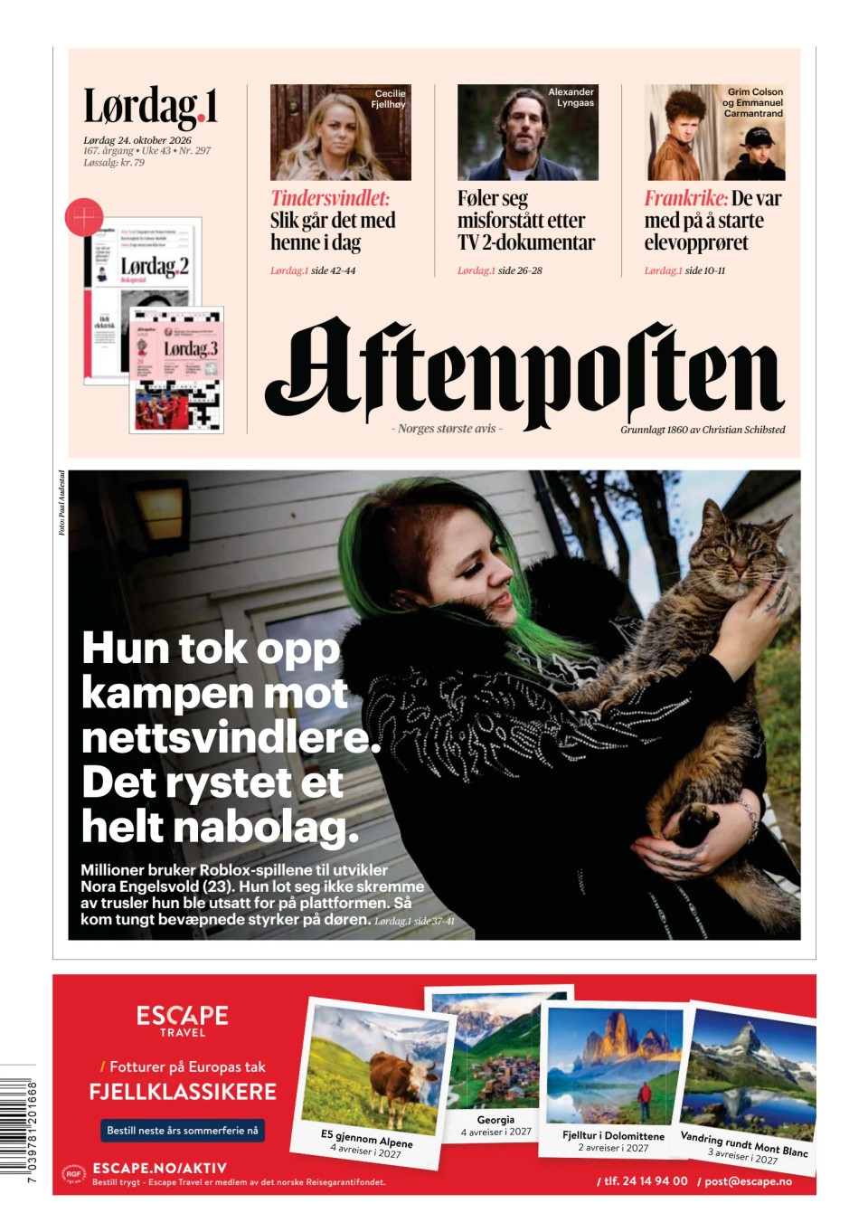 Prima-pagina-Aftenposten-oggi-edizione-di-oggi-20261024