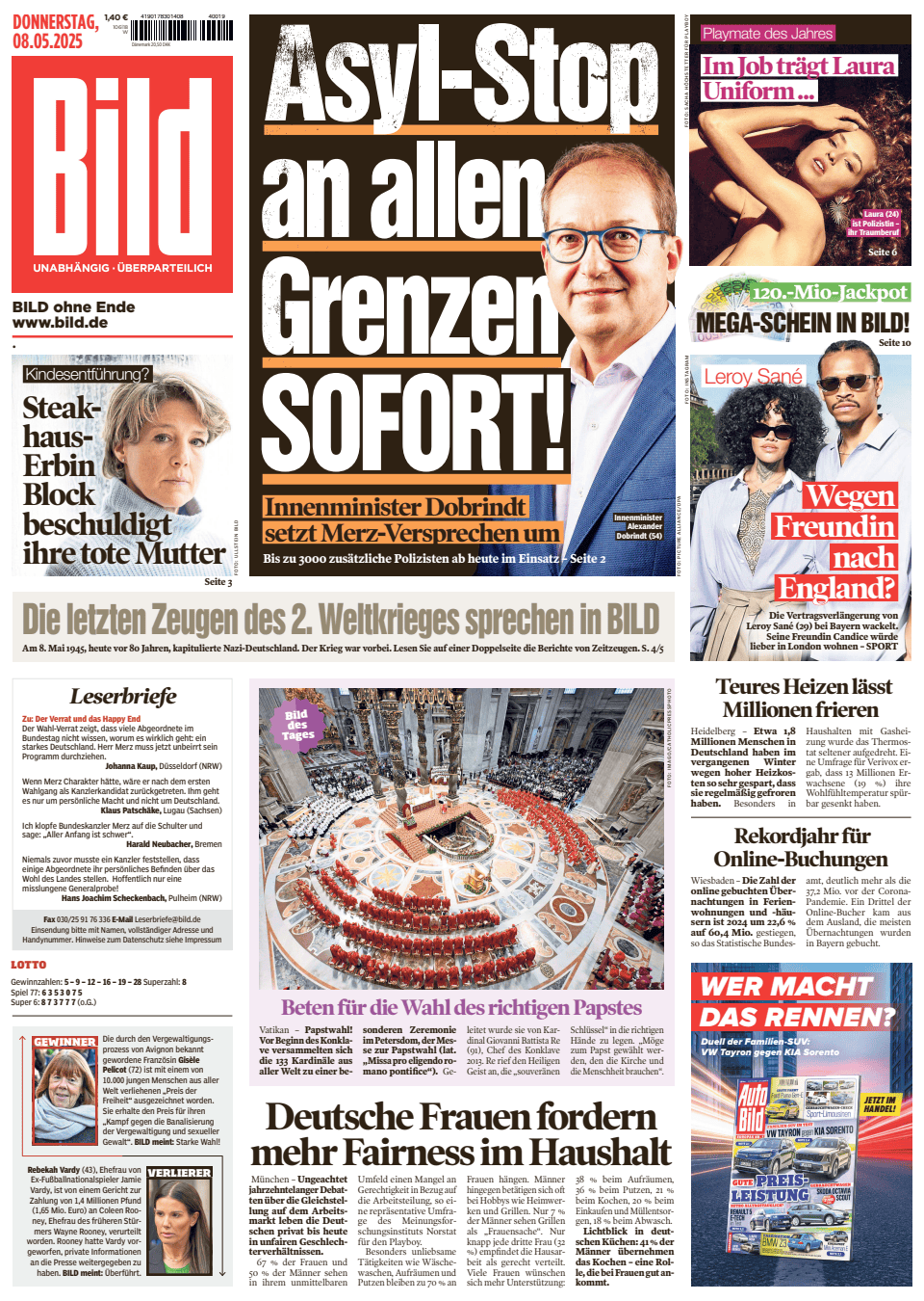 Prima-pagina-Bild-oggi-edizione-di-oggi-20250508