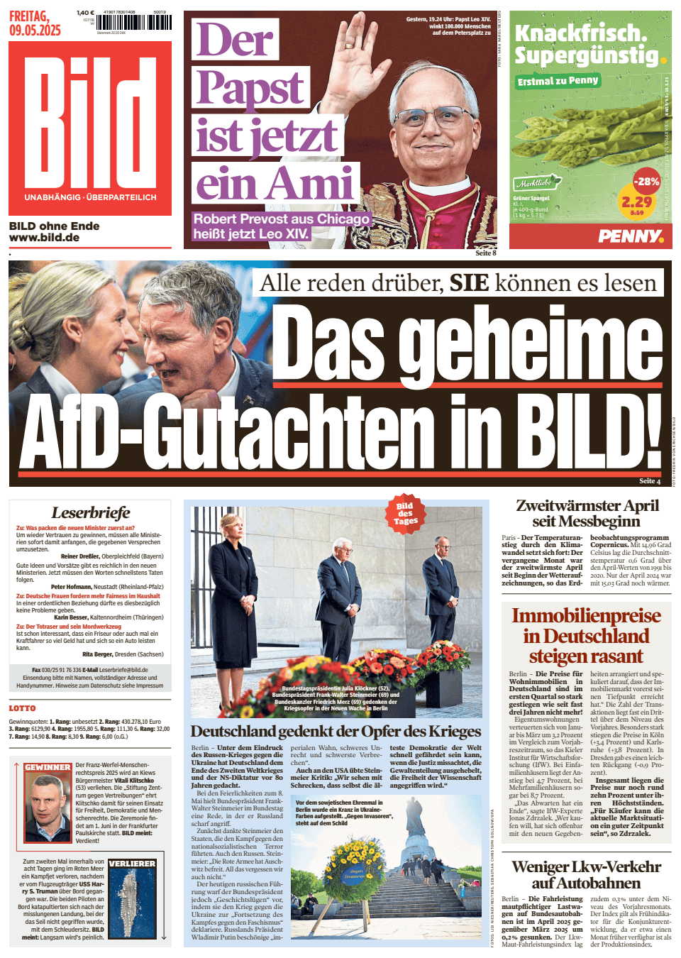 Prima-pagina-Bild-oggi-edizione-di-oggi-20250509
