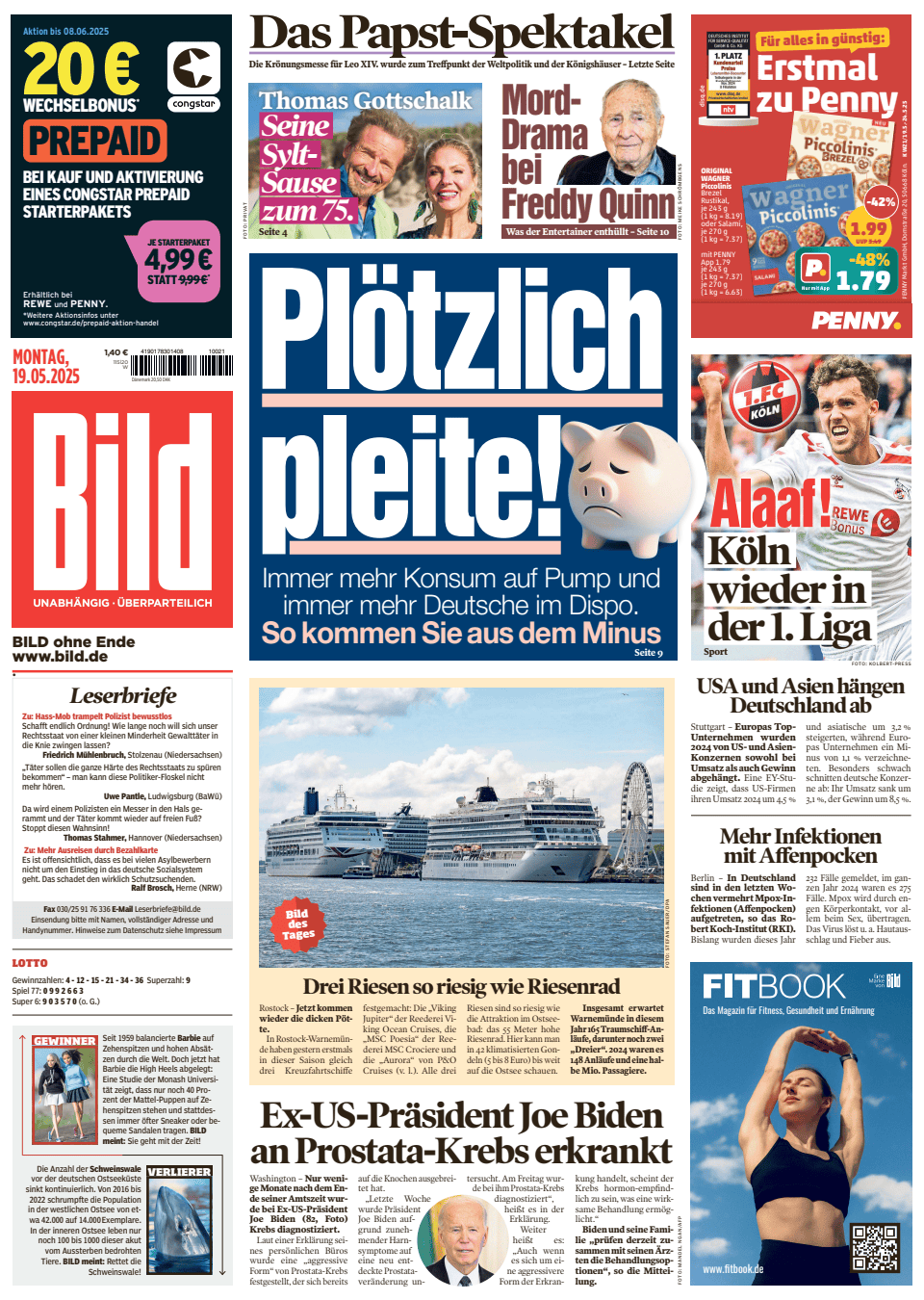 Prima-pagina-Bild-oggi-edizione-di-oggi-20250519