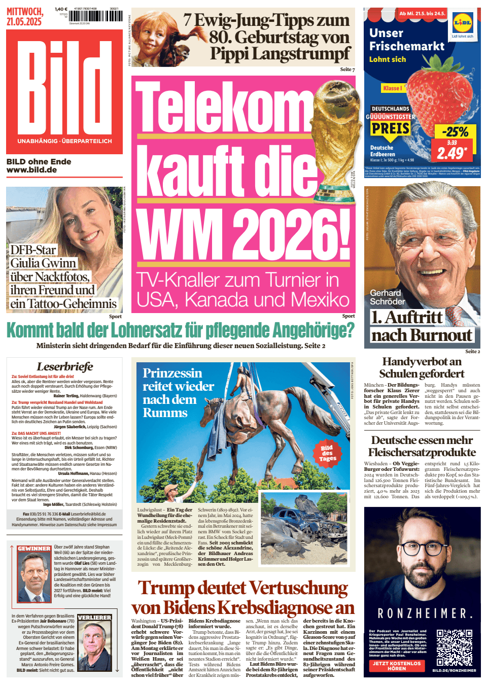 Prima-pagina-Bild-oggi-edizione-di-oggi-20250521