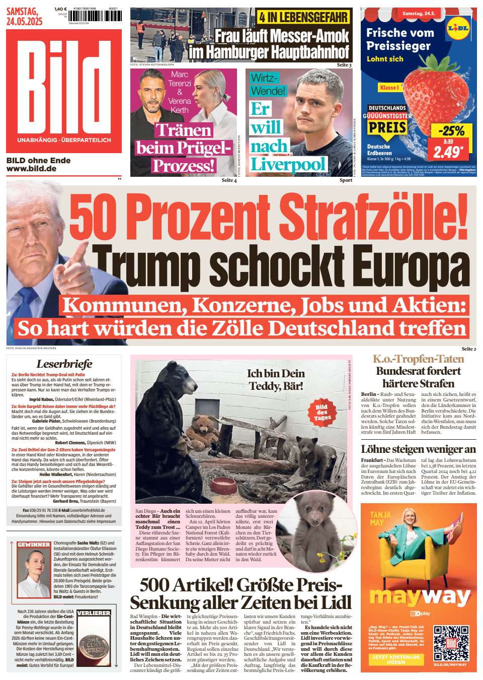 Prima-pagina-Bild-oggi-edizione-di-oggi-20250524