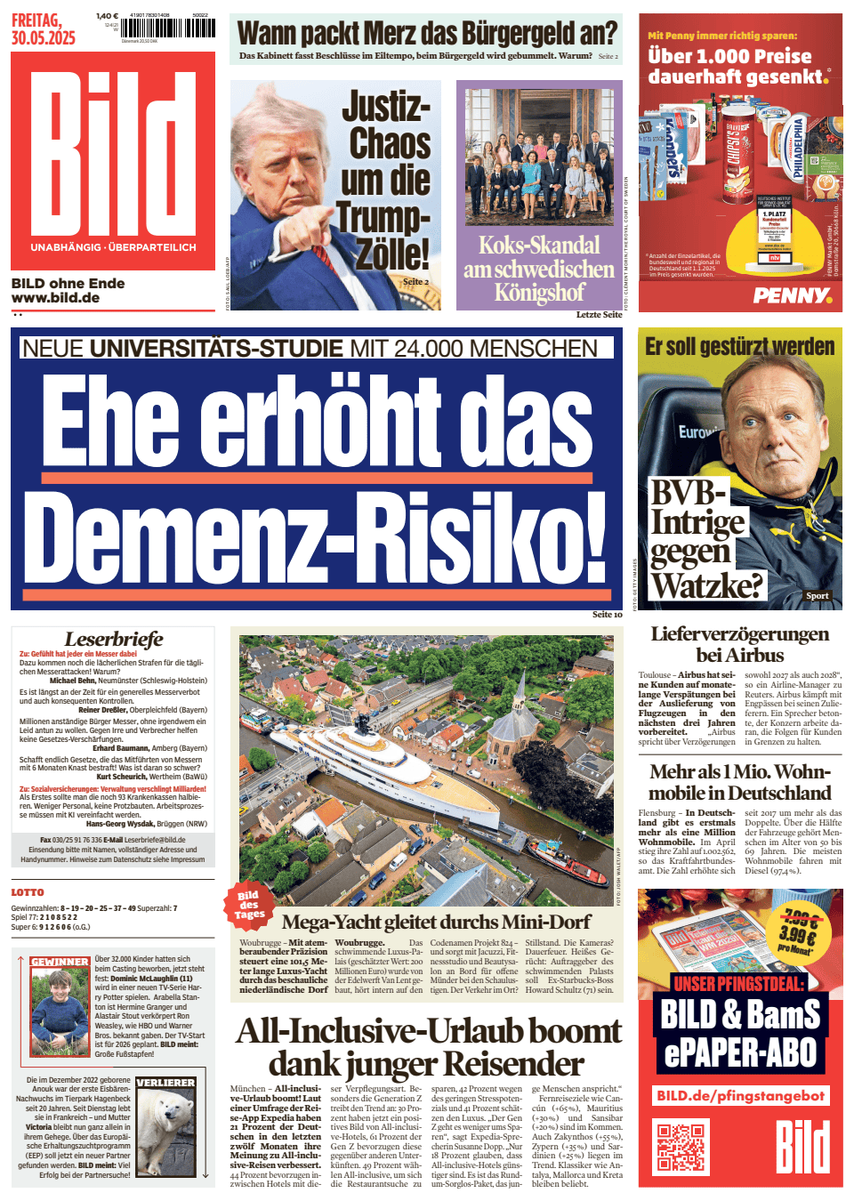 Prima-pagina-Bild-oggi-edizione-di-oggi-20250530