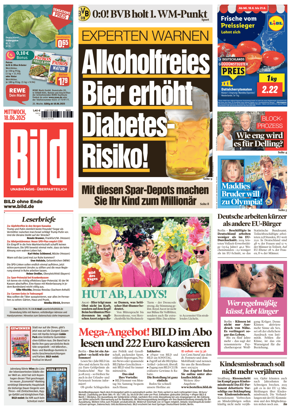 Prima-pagina-Bild-oggi-edizione-di-oggi-20250618