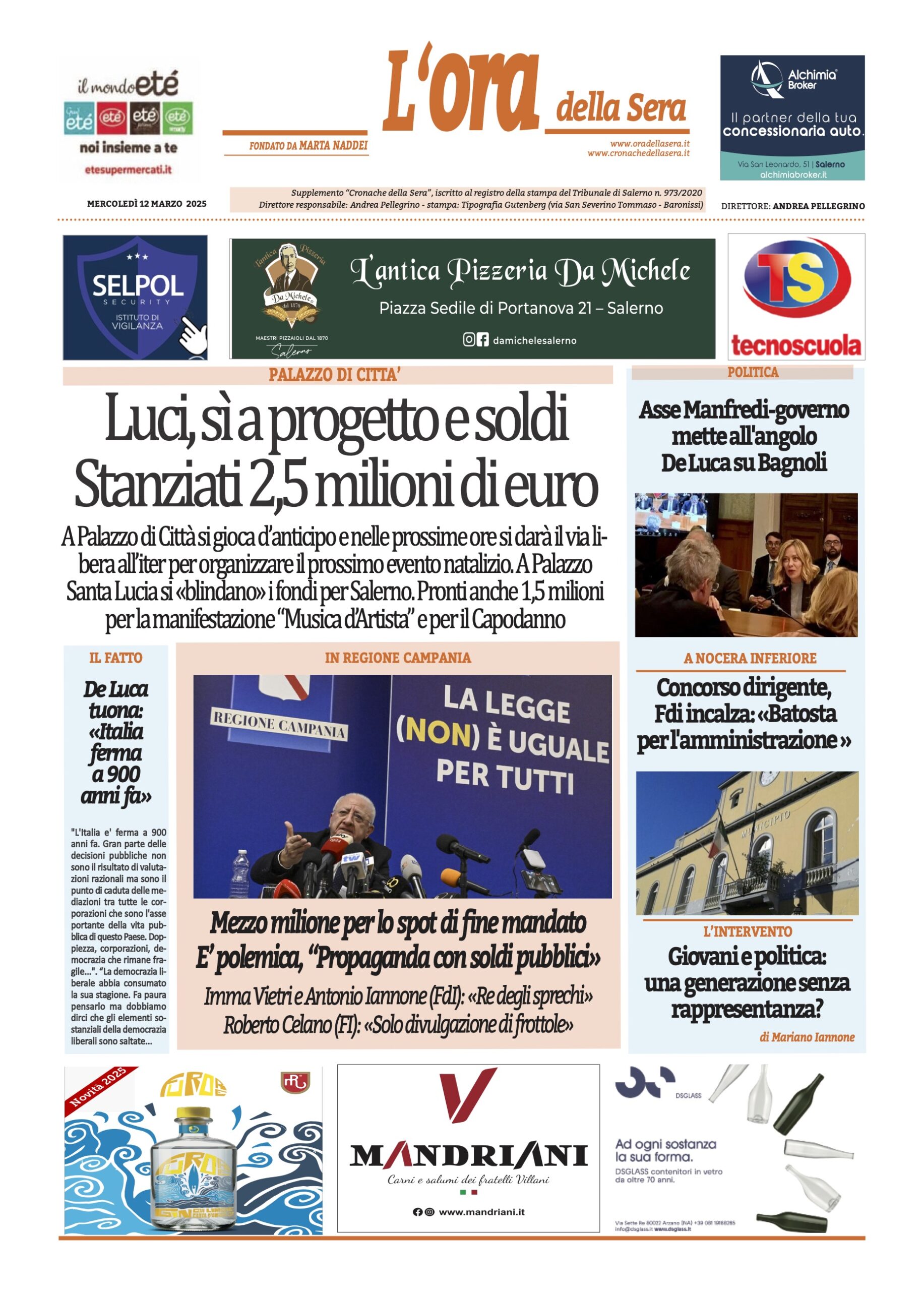 Prima-pagina-Cronache-della-Sera-oggi-edizione-di-oggi-20250312