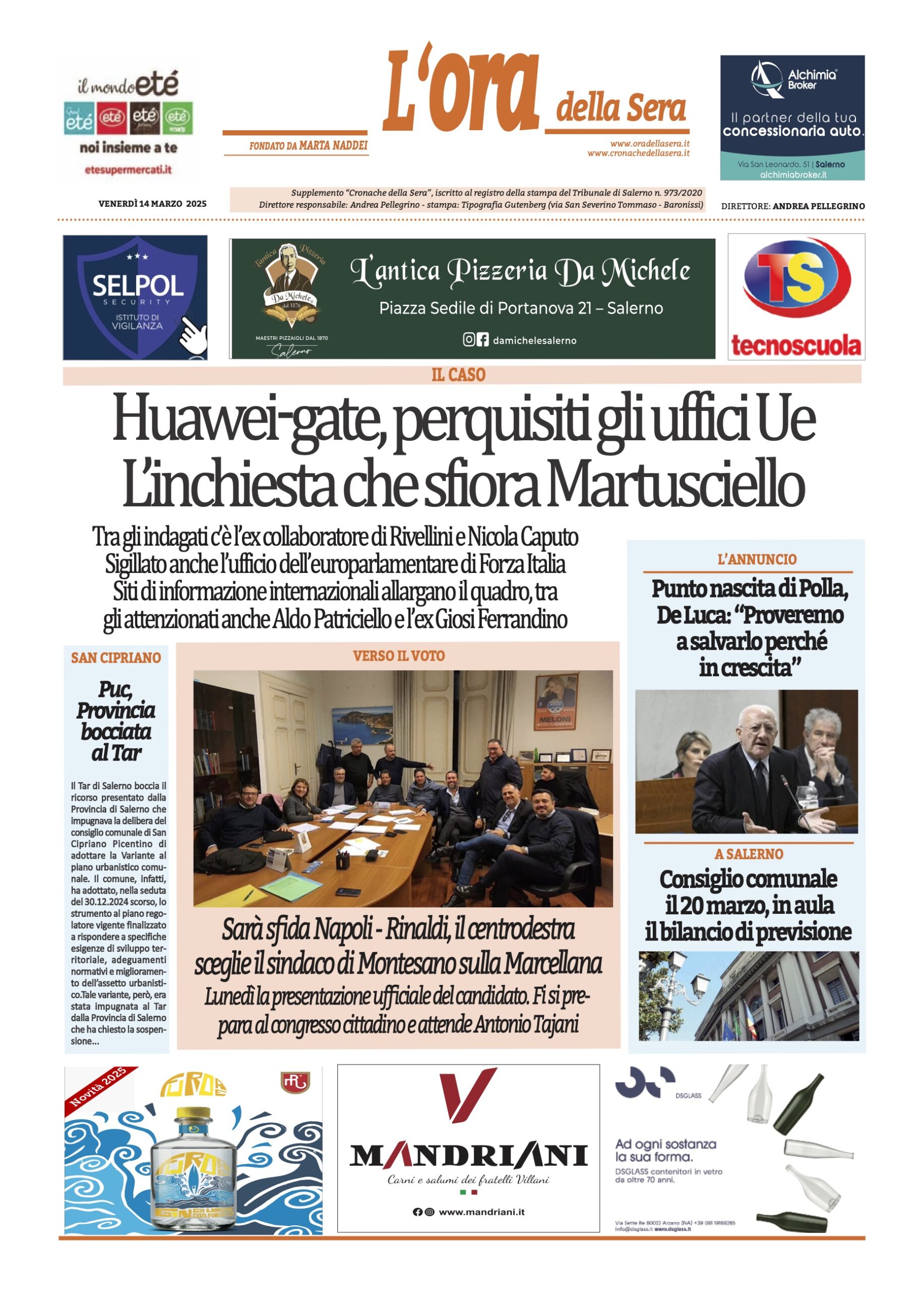 Prima-pagina-Cronache-della-Sera-oggi-edizione-di-oggi-20250314