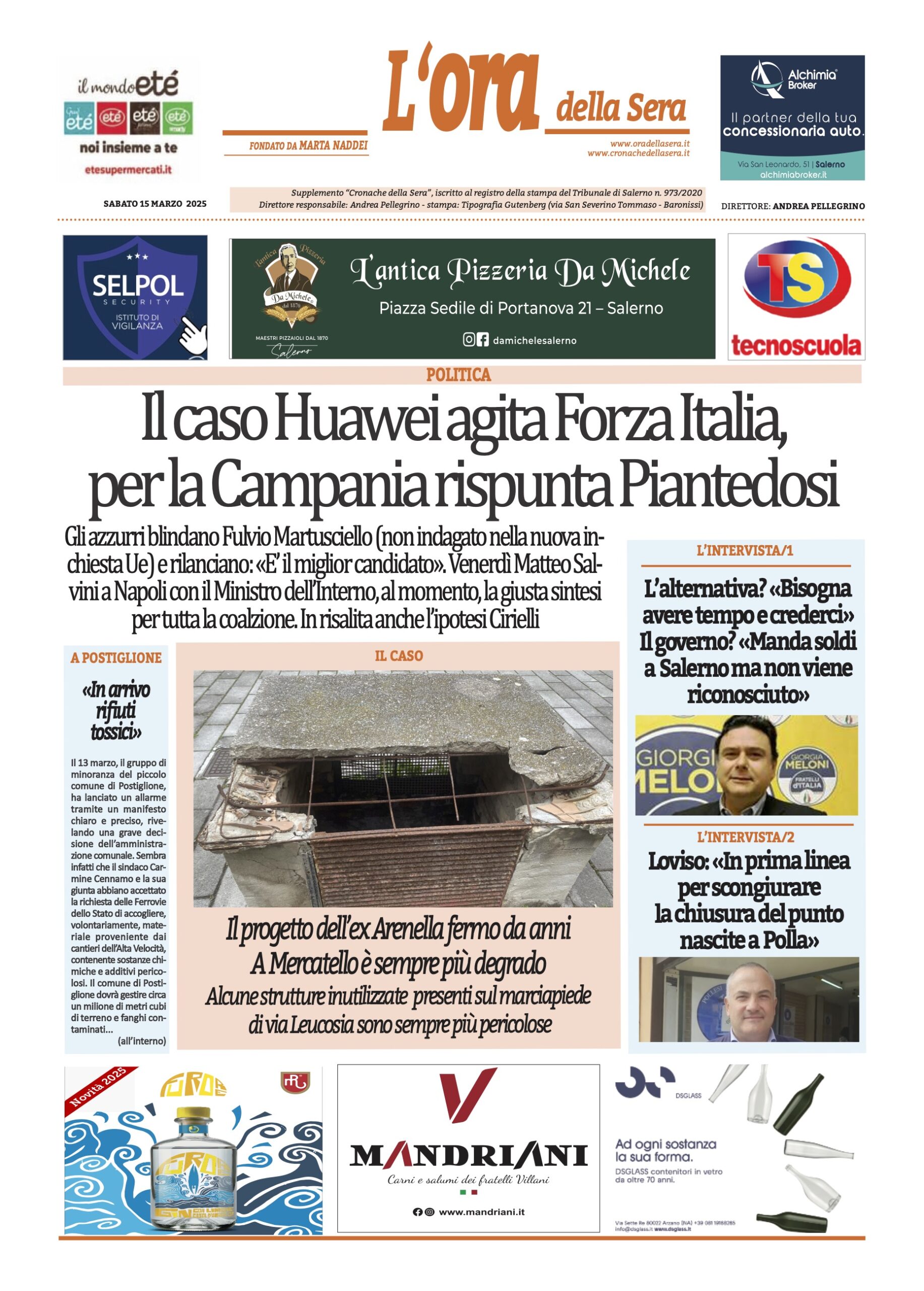 Prima-pagina-Cronache-della-Sera-oggi-edizione-di-oggi-20250315