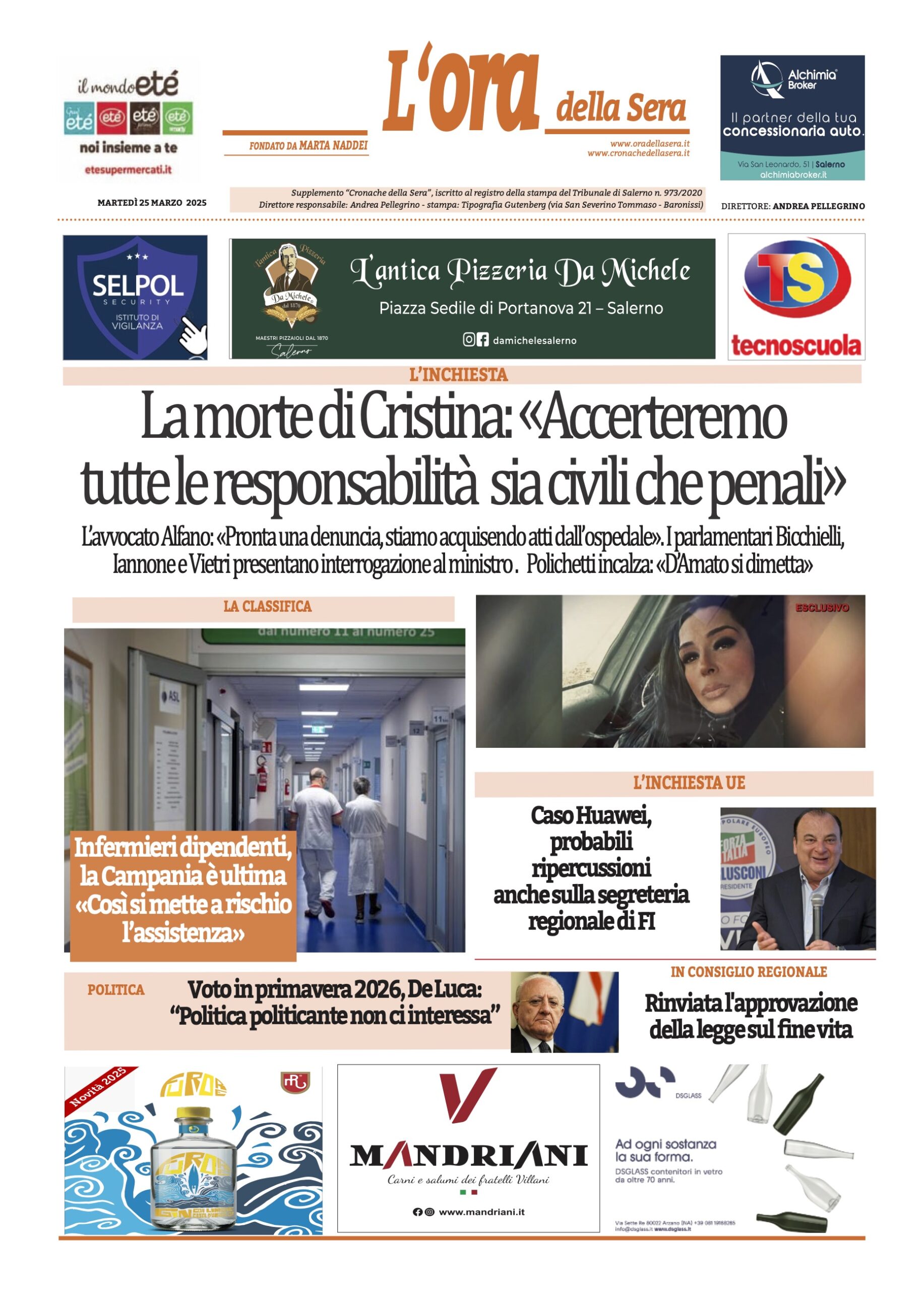 Prima-pagina-Cronache-della-Sera-oggi-edizione-di-oggi-20250325