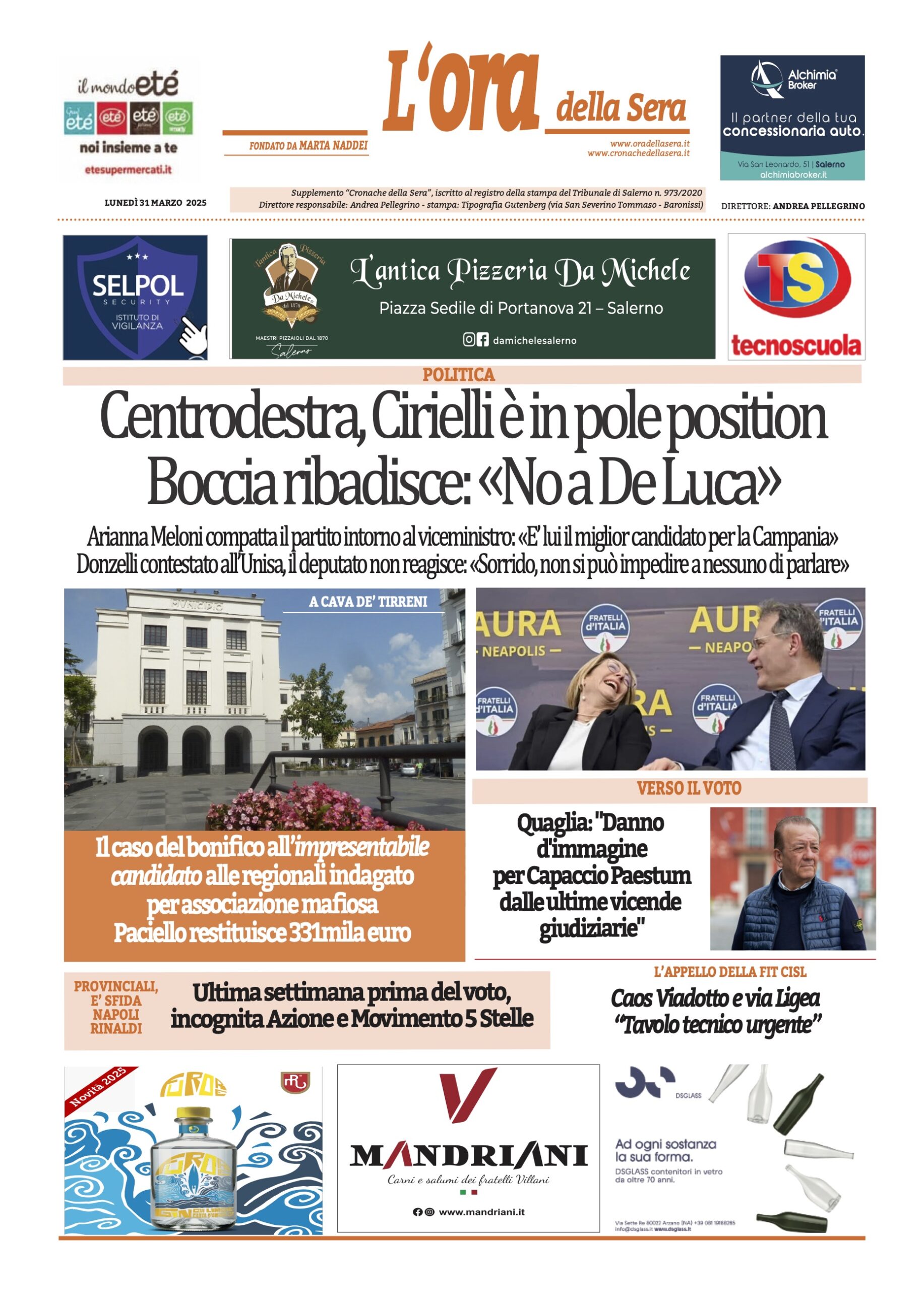 Prima-pagina-Cronache-della-Sera-oggi-edizione-di-oggi-20250331