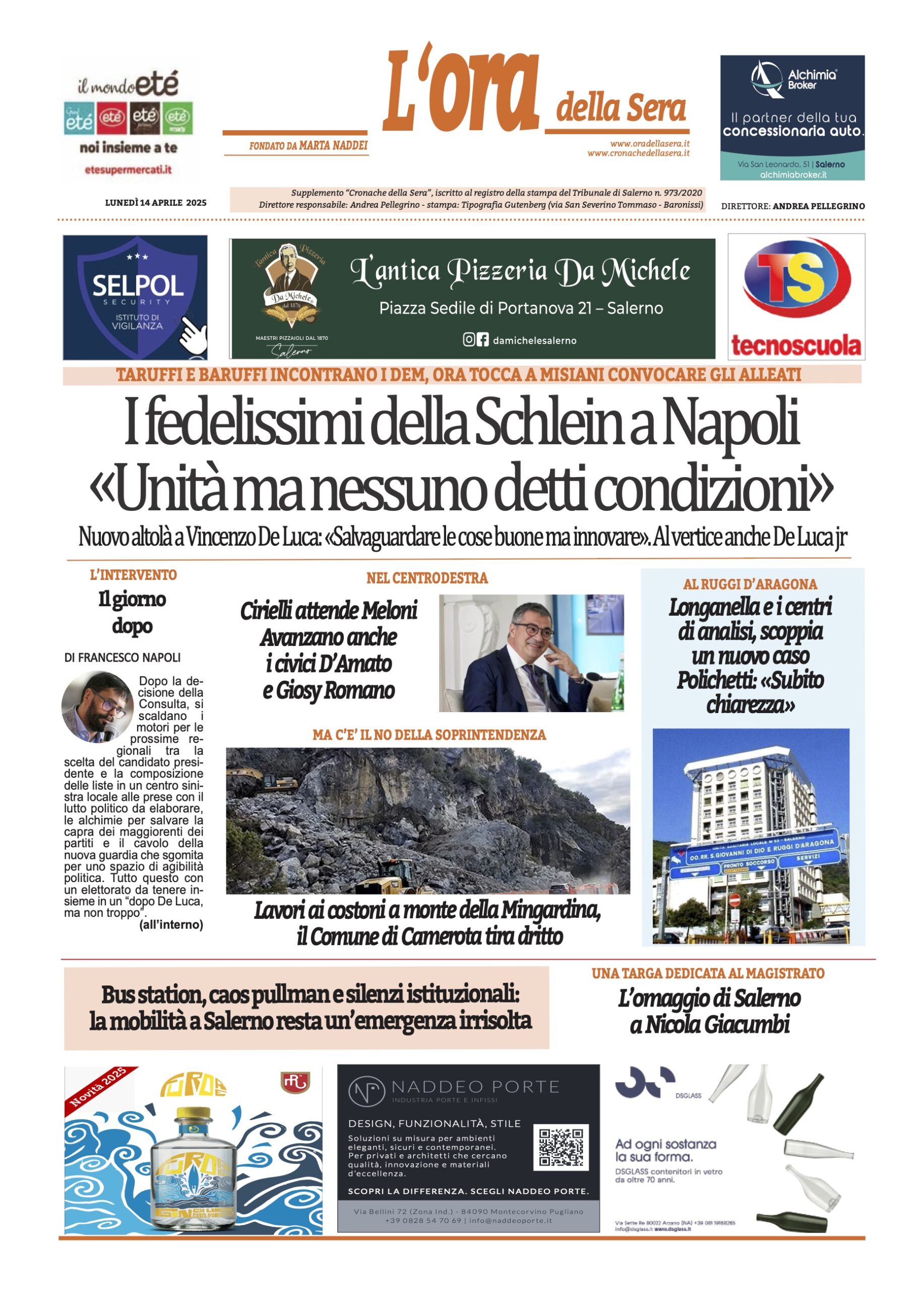 Prima-pagina-Cronache-della-Sera-oggi-edizione-di-oggi-20250414