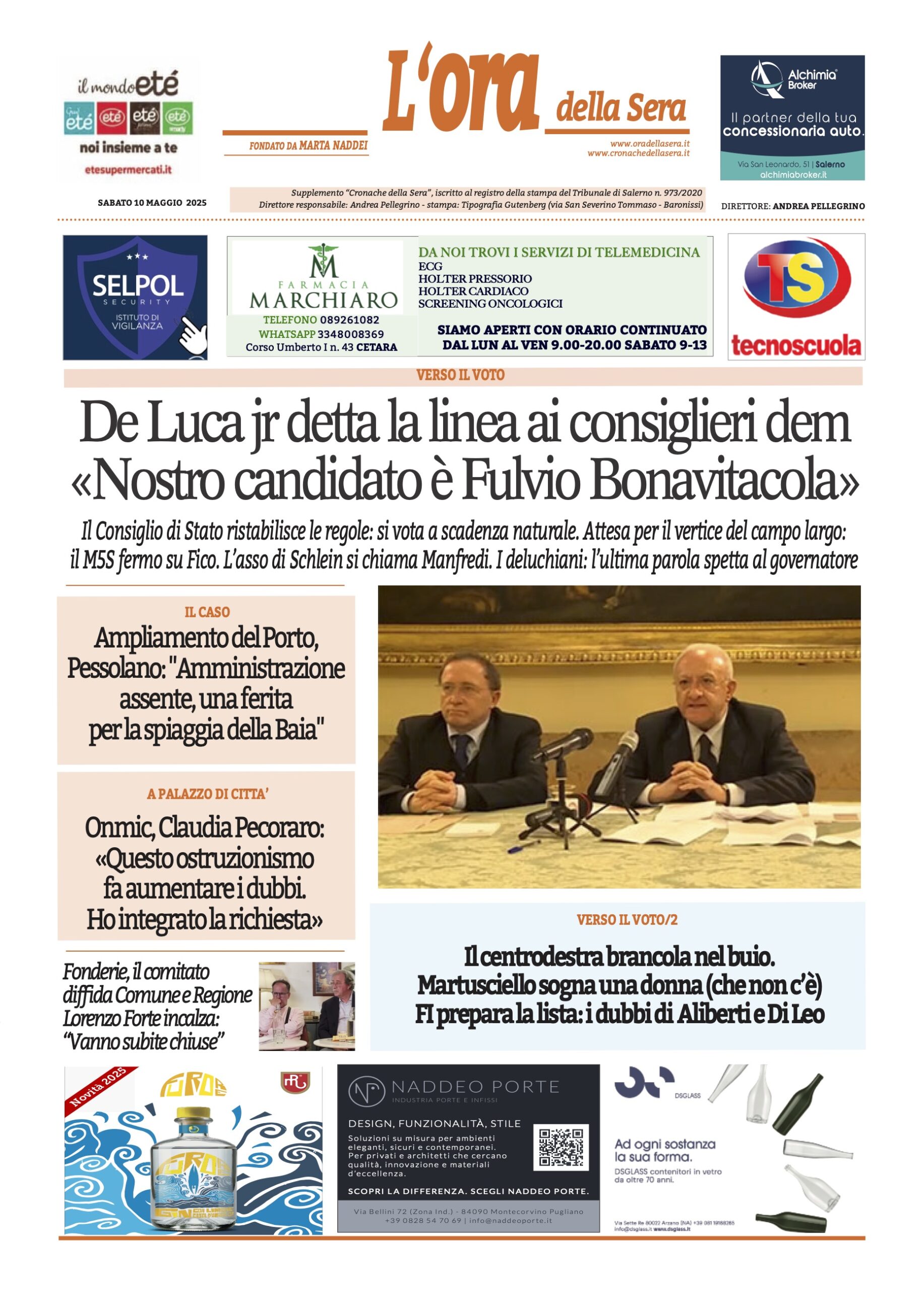 Prima-pagina-Cronache-della-Sera-oggi-edizione-di-oggi-20250510