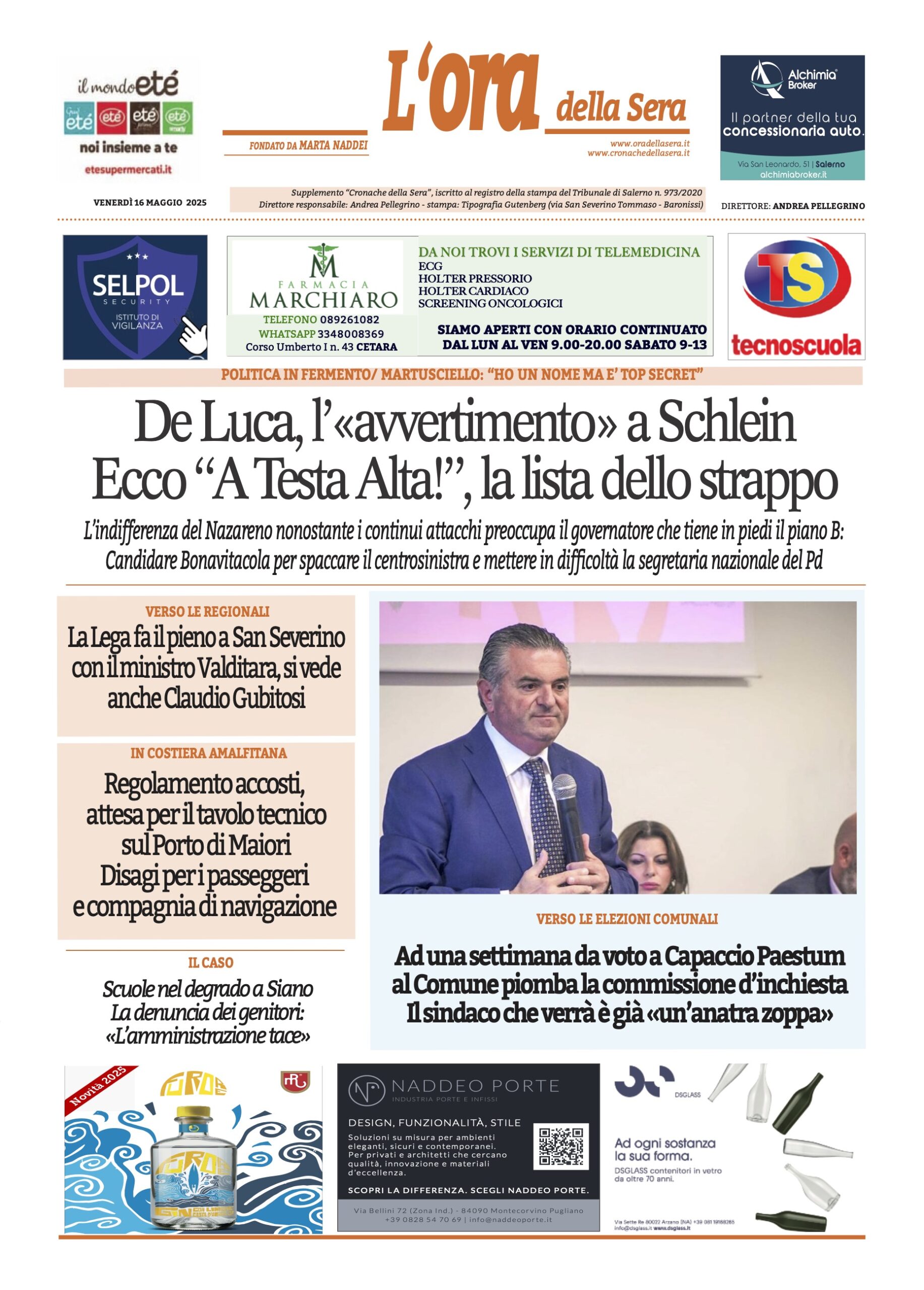 Prima-pagina-Cronache-della-Sera-oggi-edizione-di-oggi-20250516