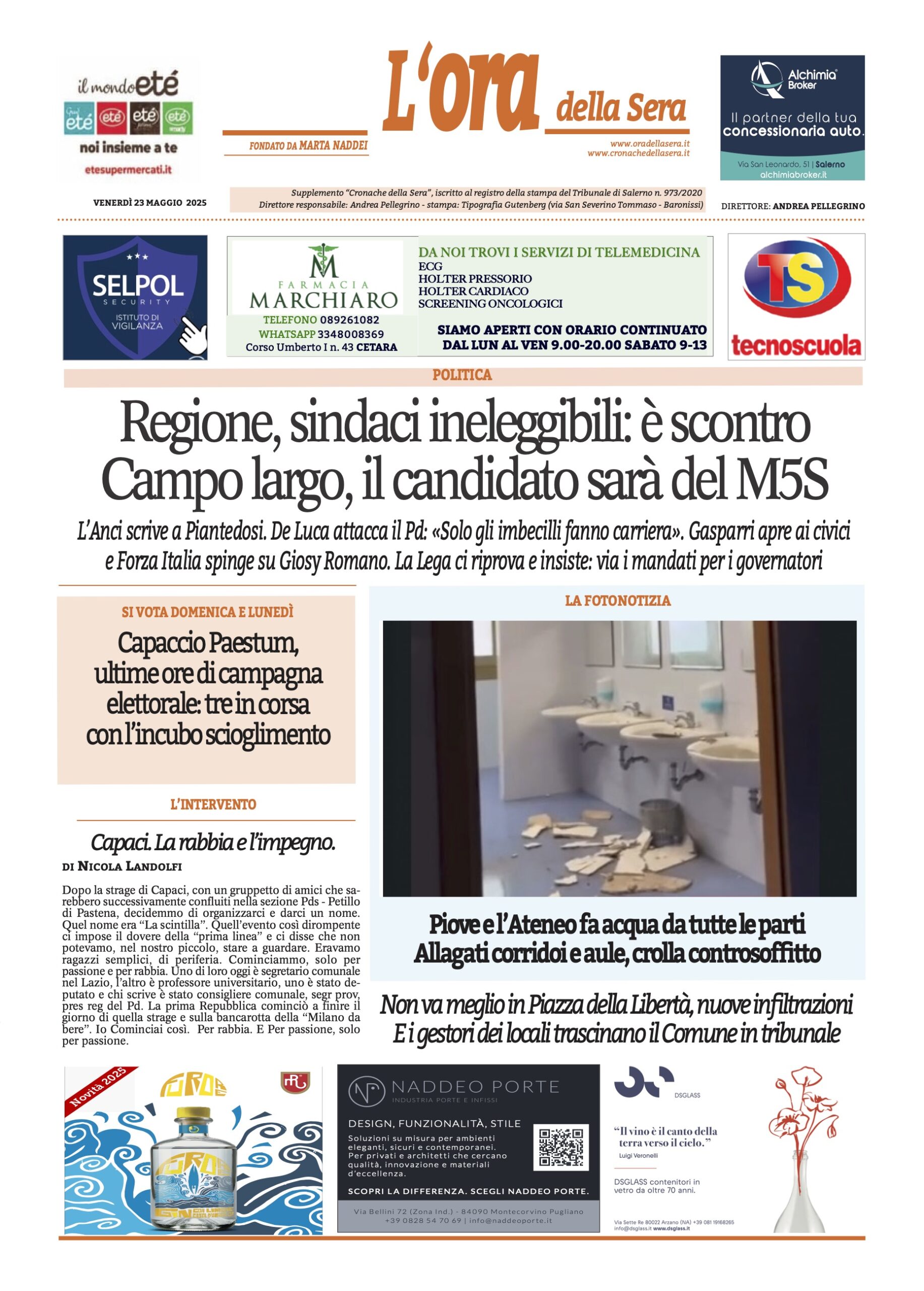 Prima-pagina-Cronache-della-Sera-oggi-edizione-di-oggi-20250523