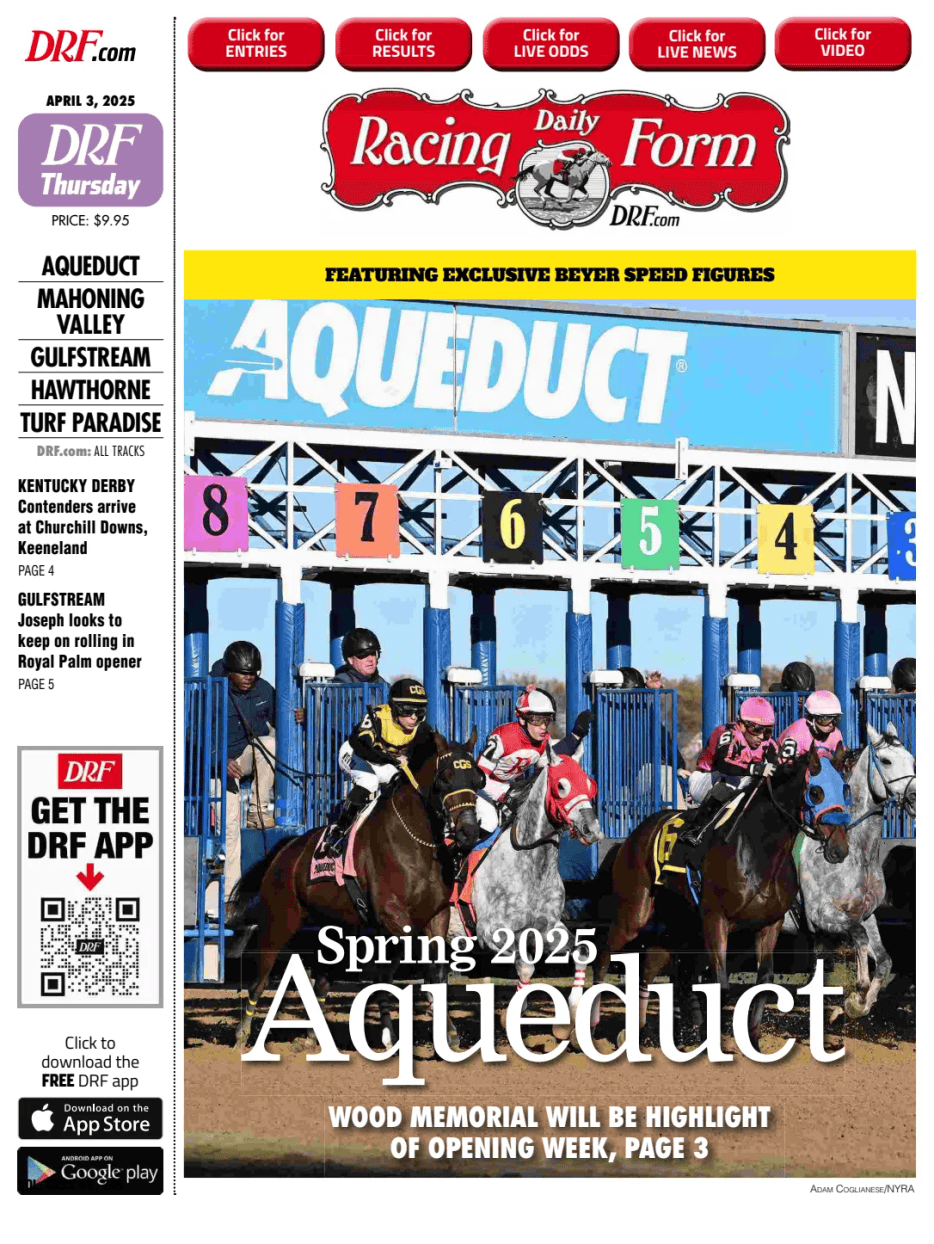 Prima-pagina-Daily-Racing-Form-oggi-edizione-di-oggi-20250403
