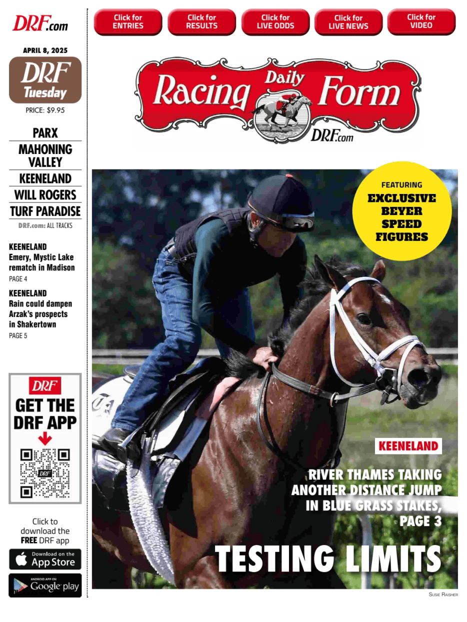 Prima-pagina-Daily-Racing-Form-oggi-edizione-di-oggi-20250408