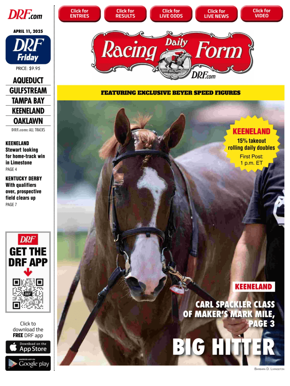 Prima-pagina-Daily-Racing-Form-oggi-edizione-di-oggi-20250411