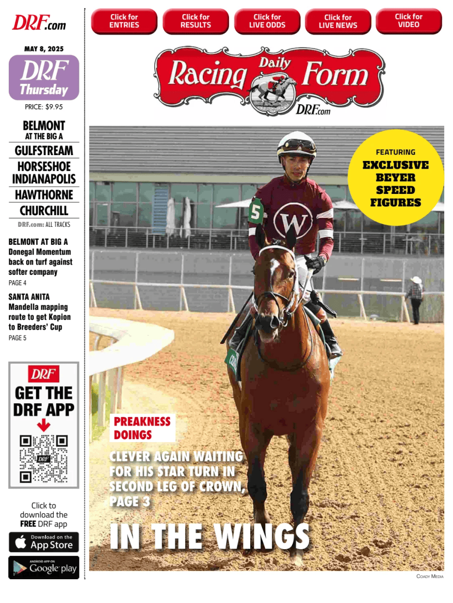 Prima-pagina-Daily-Racing-Form-oggi-edizione-di-oggi-20250508