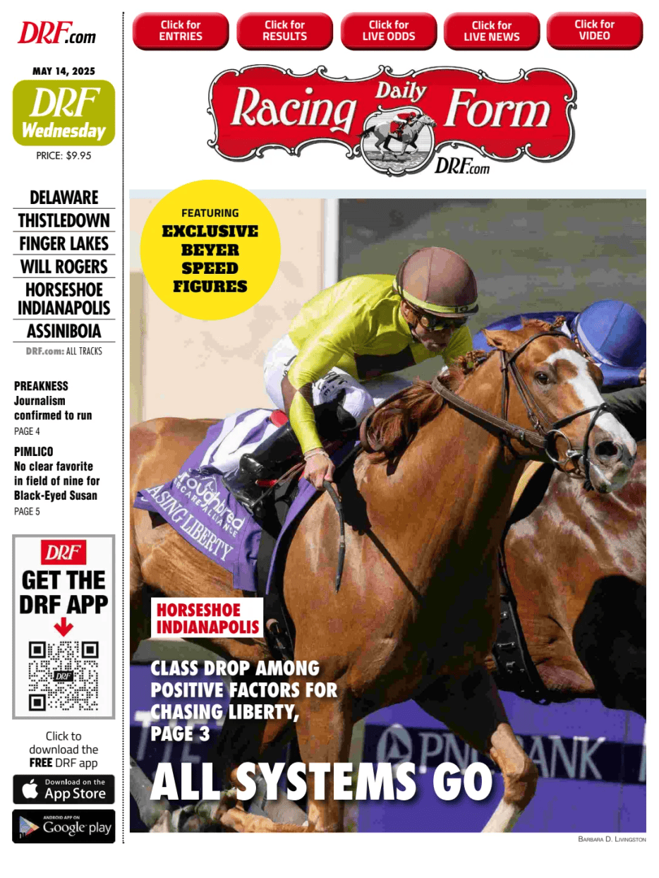 Prima-pagina-Daily-Racing-Form-oggi-edizione-di-oggi-20250514