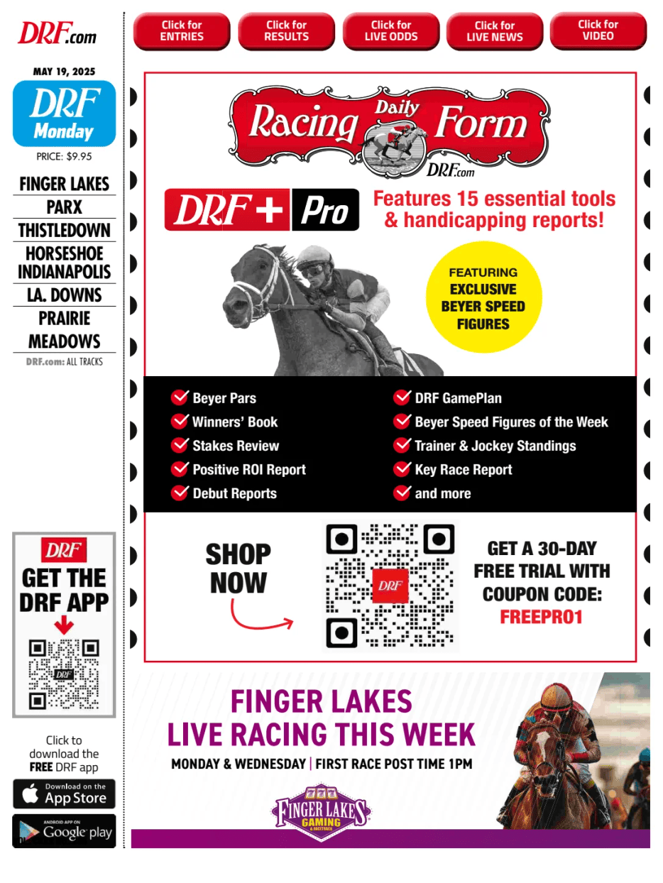 Prima-pagina-Daily-Racing-Form-oggi-edizione-di-oggi-20250519
