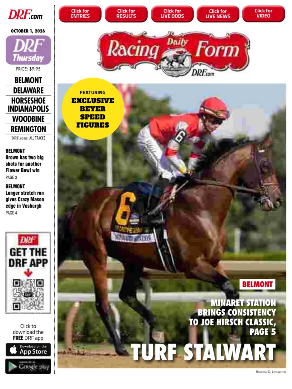 Prima-pagina-Daily-Racing-Form-oggi-edizione-di-oggi-20261001