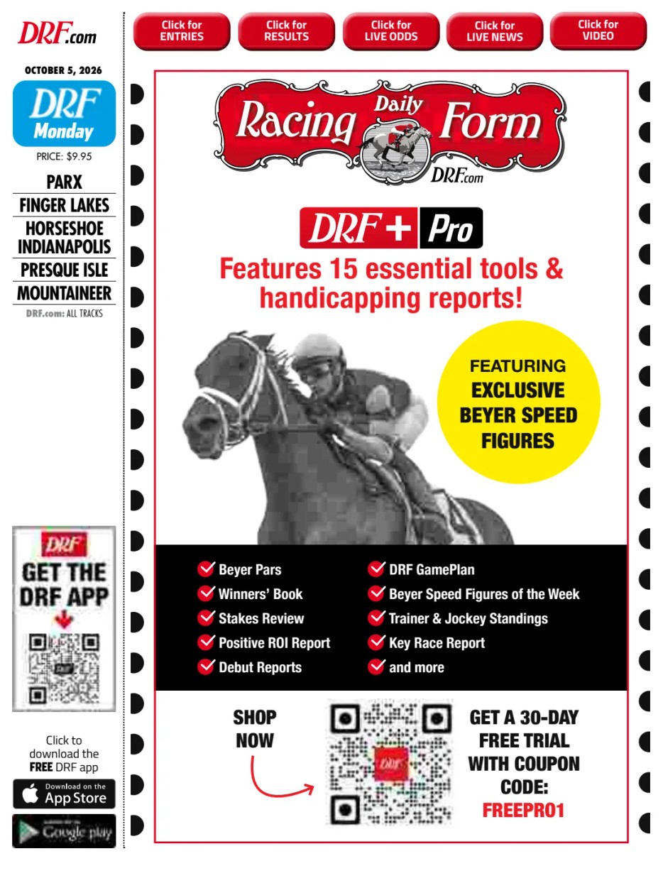 Prima-pagina-Daily-Racing-Form-oggi-edizione-di-oggi-20261005