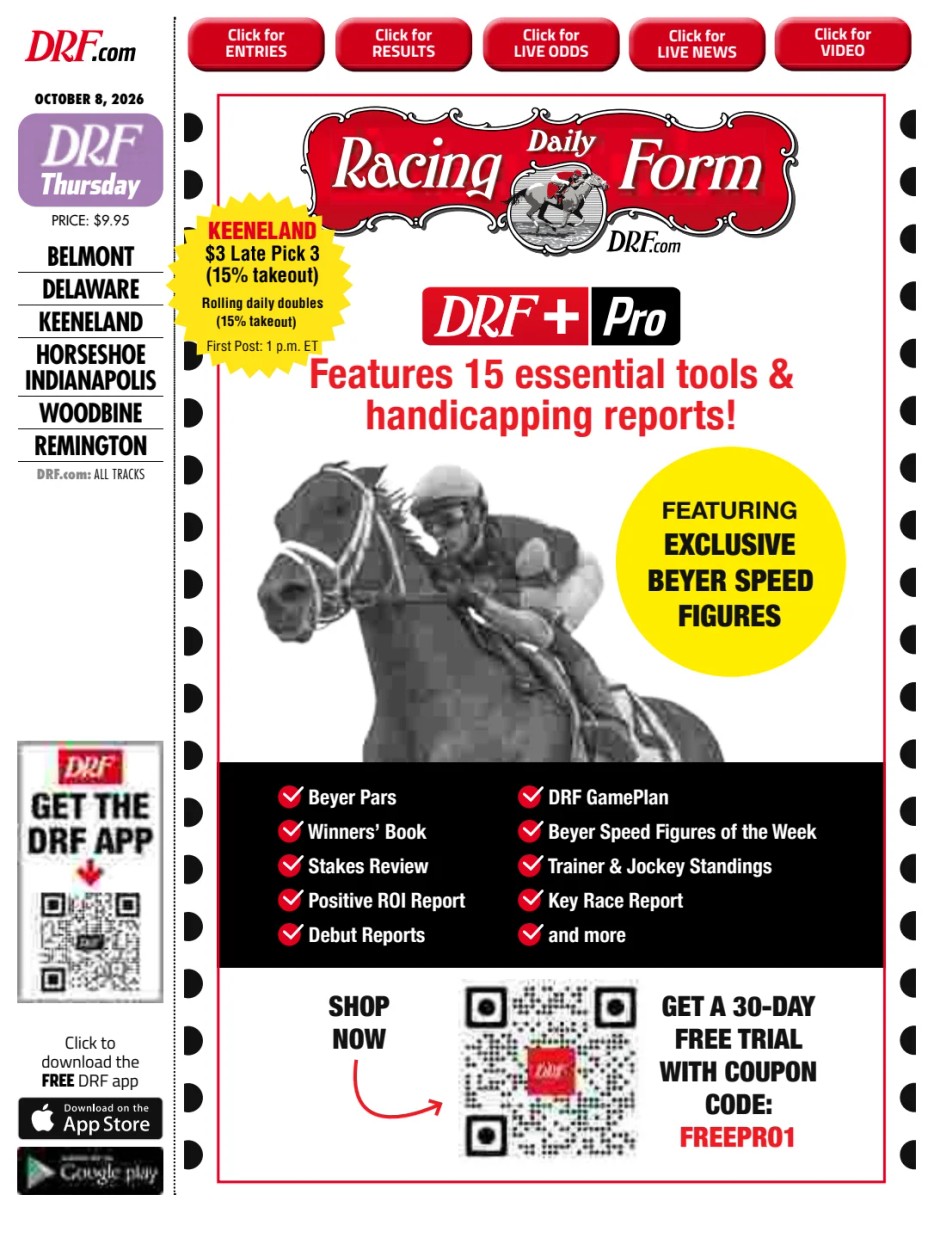 Prima-pagina-Daily-Racing-Form-oggi-edizione-di-oggi-20261008