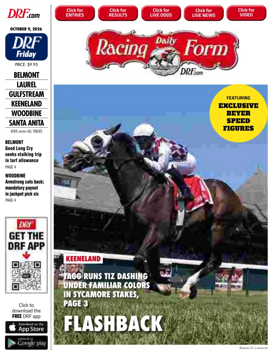 Prima-pagina-Daily-Racing-Form-oggi-edizione-di-oggi-20261009