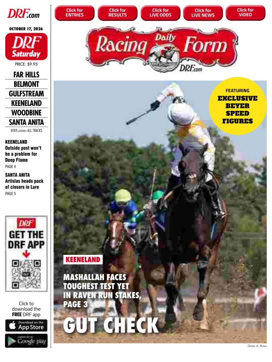 Prima-pagina-Daily-Racing-Form-oggi-edizione-di-oggi-20261017