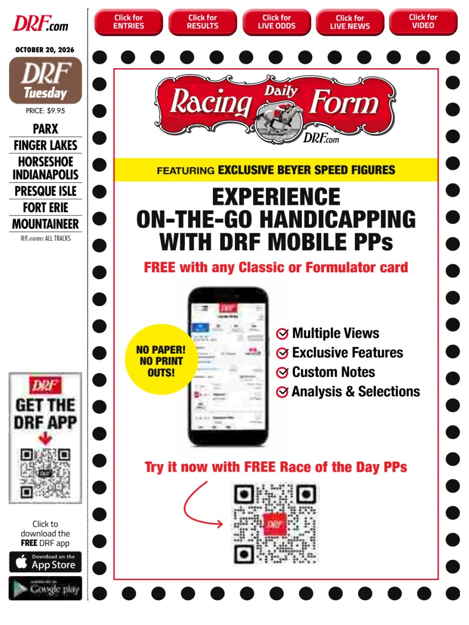 Prima-pagina-Daily-Racing-Form-oggi-edizione-di-oggi-20261020
