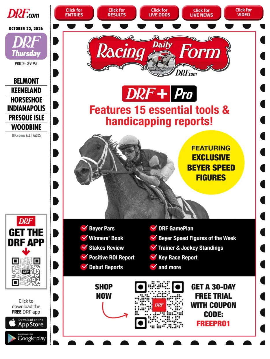 Prima-pagina-Daily-Racing-Form-oggi-edizione-di-oggi-20261022