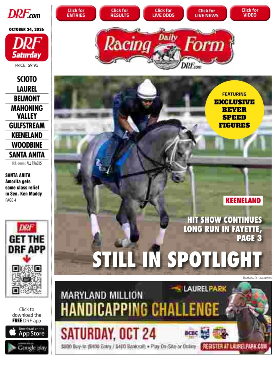 Prima-pagina-Daily-Racing-Form-oggi-edizione-di-oggi-20261024