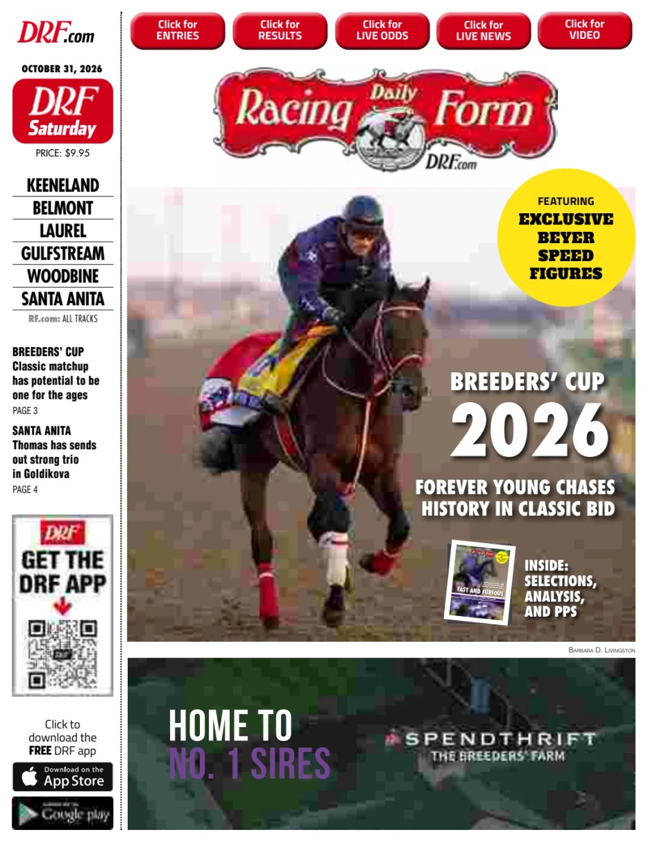 Prima-pagina-Daily-Racing-Form-oggi-edizione-di-oggi-20261031