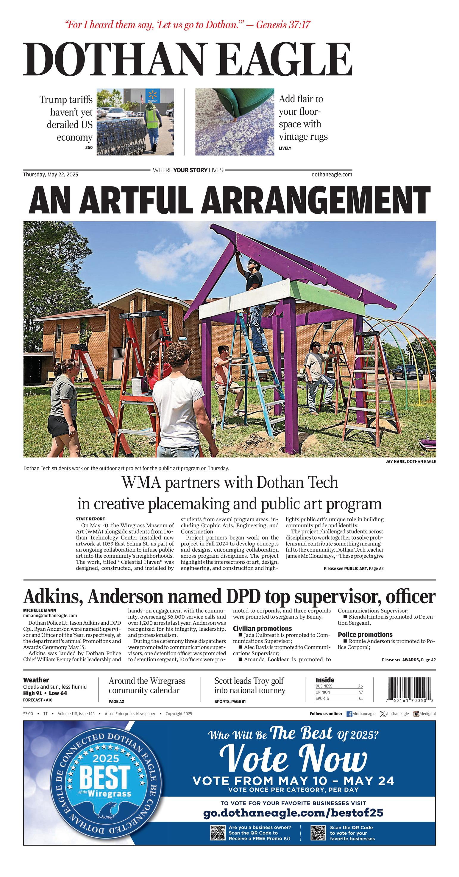 Prima-pagina-Dothan-Eagle-oggi-edizione-di-oggi-20250522