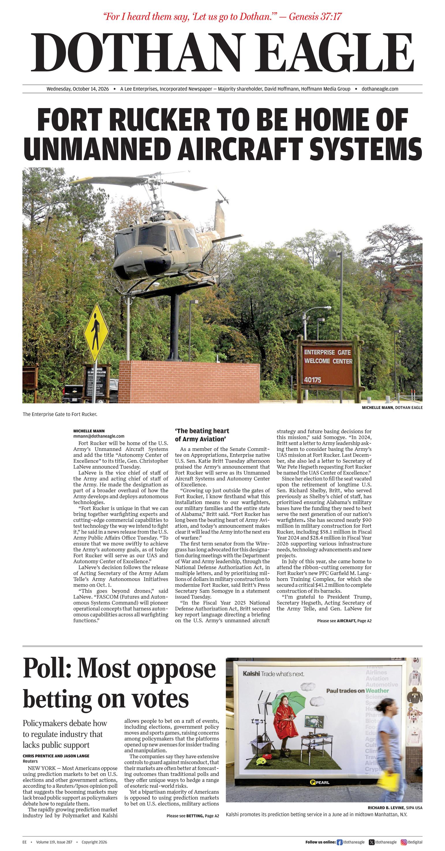 Prima-pagina-Dothan-Eagle-oggi-edizione-di-oggi-20261014