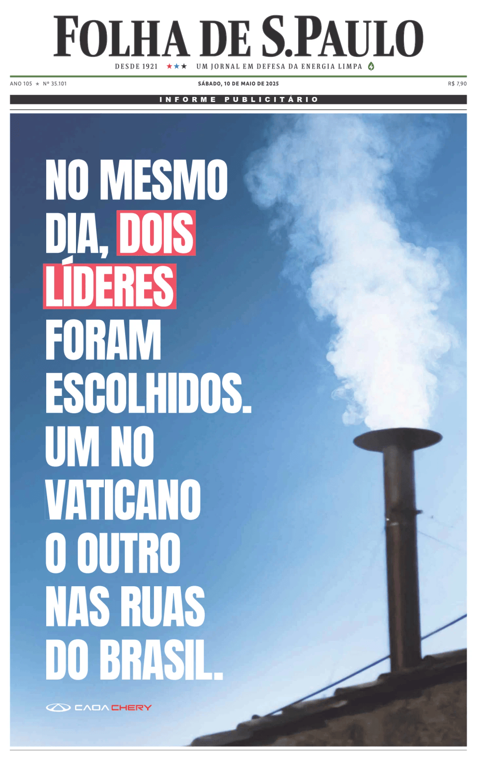 Prima-pagina-Folha-de-S-Paulo-oggi-edizione-di-oggi-20250510