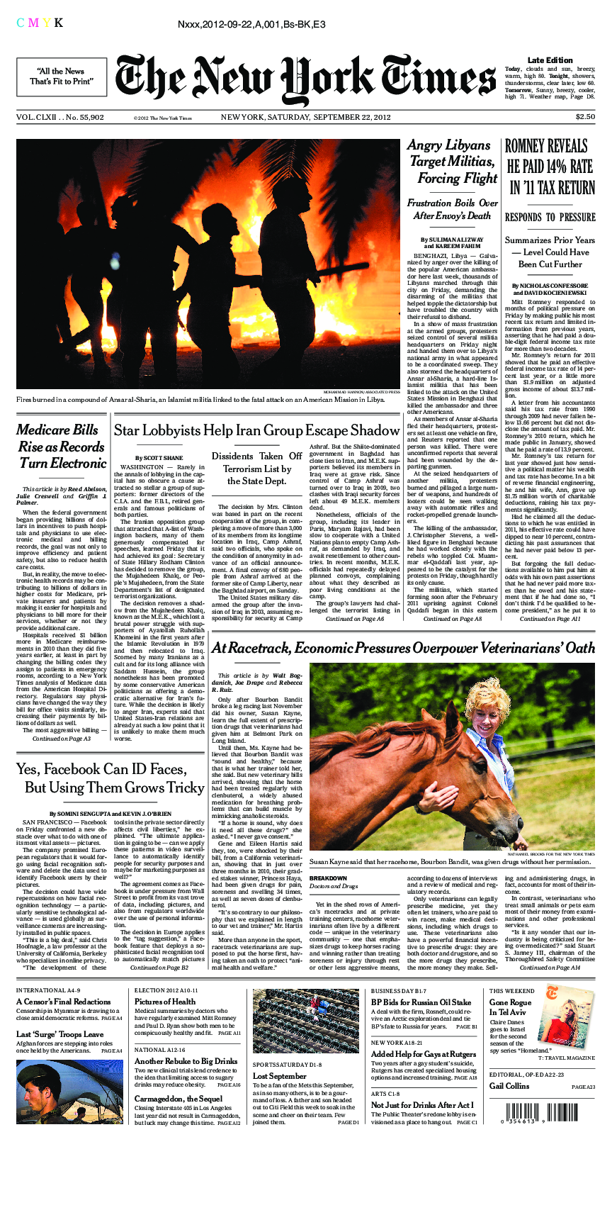 Prima-pagina-New-York-Times-del-2012-09-22