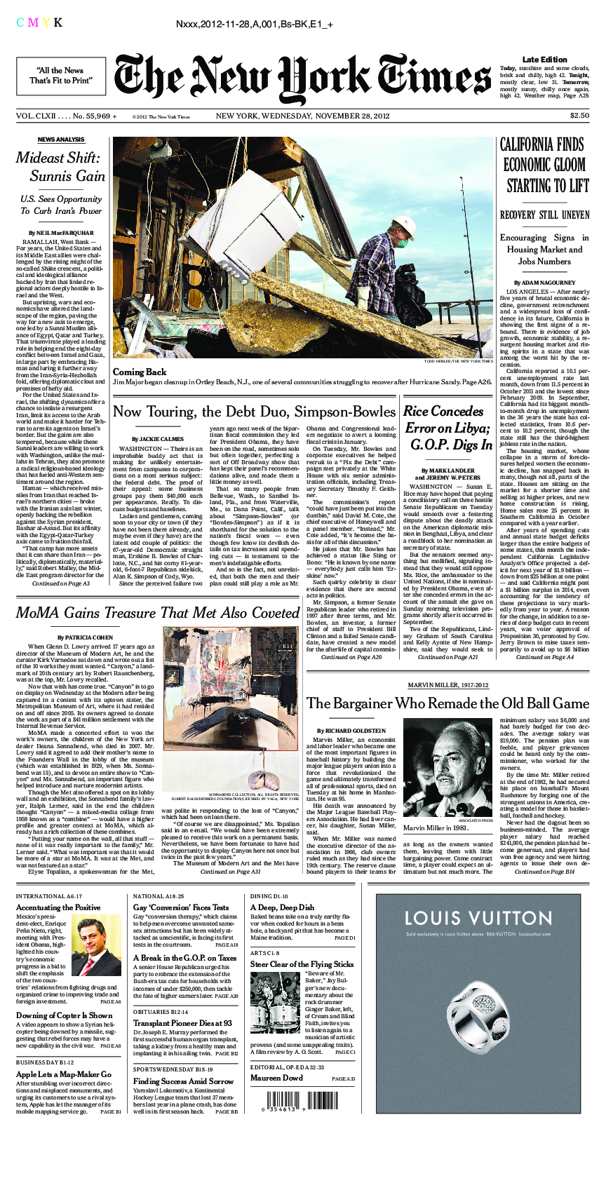 Prima-pagina-New-York-Times-del-2012-11-28