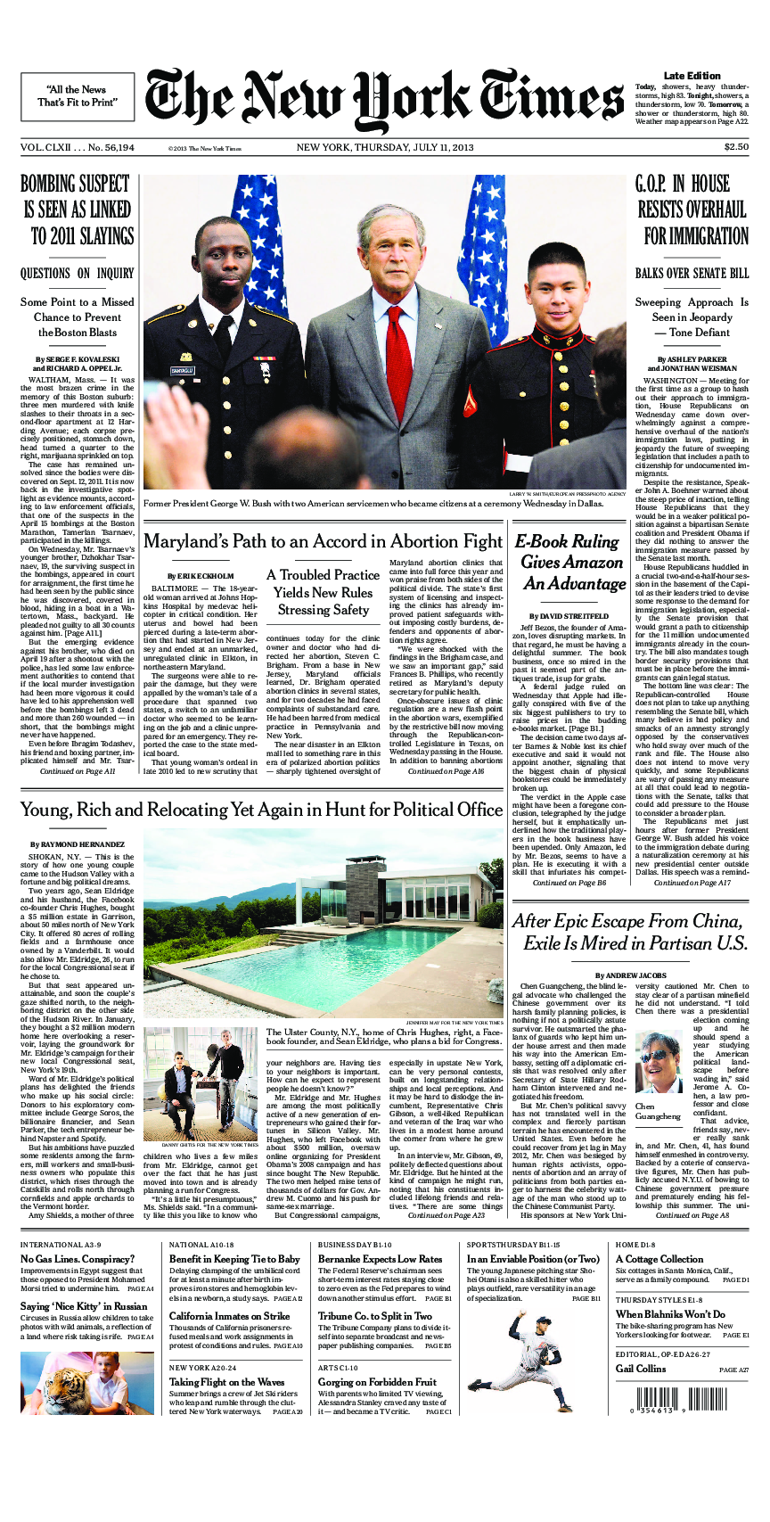 Prima-pagina-New-York-Times-del-2013-07-11