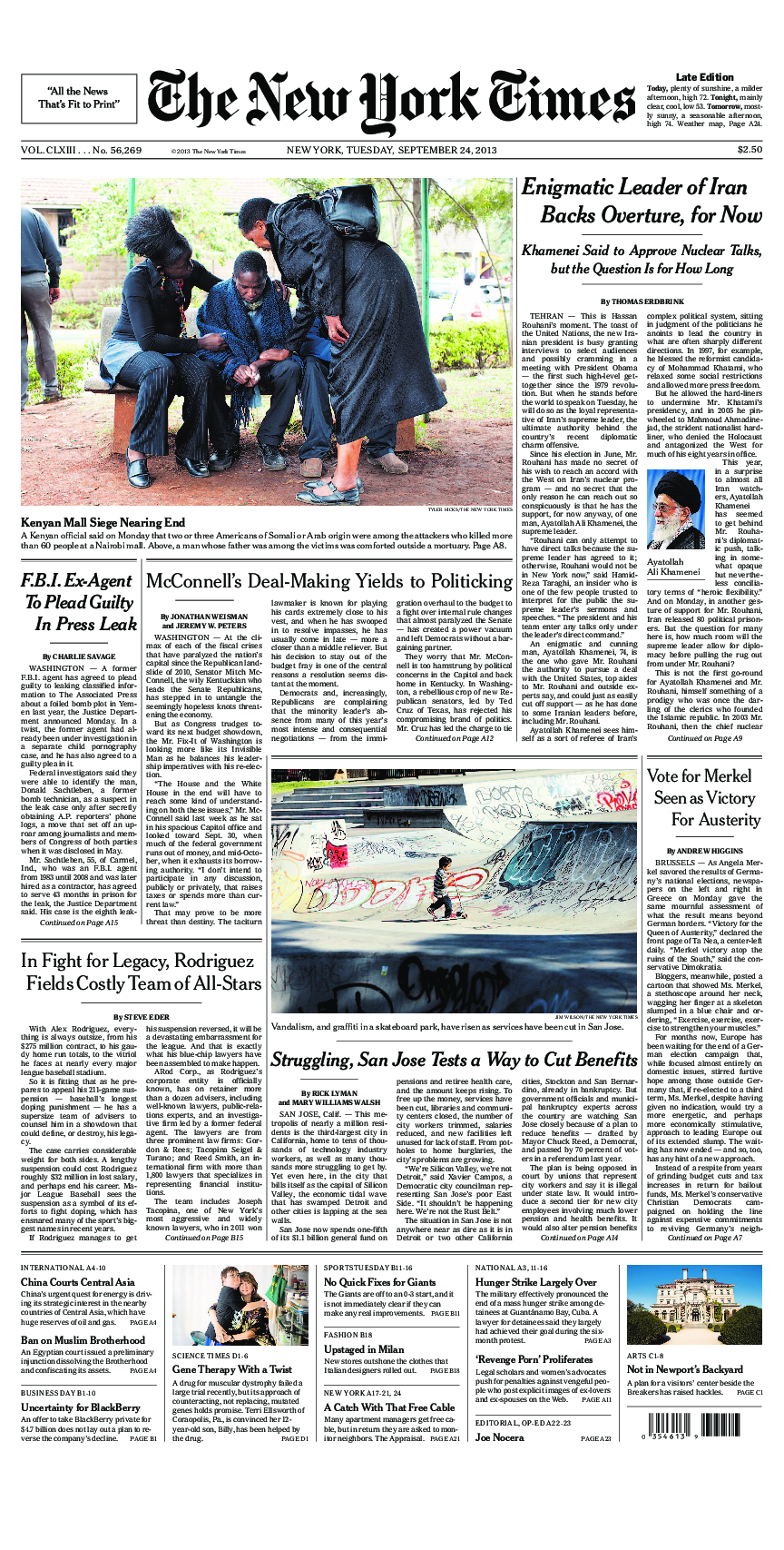 Prima-pagina-New-York-Times-del-2013-09-24