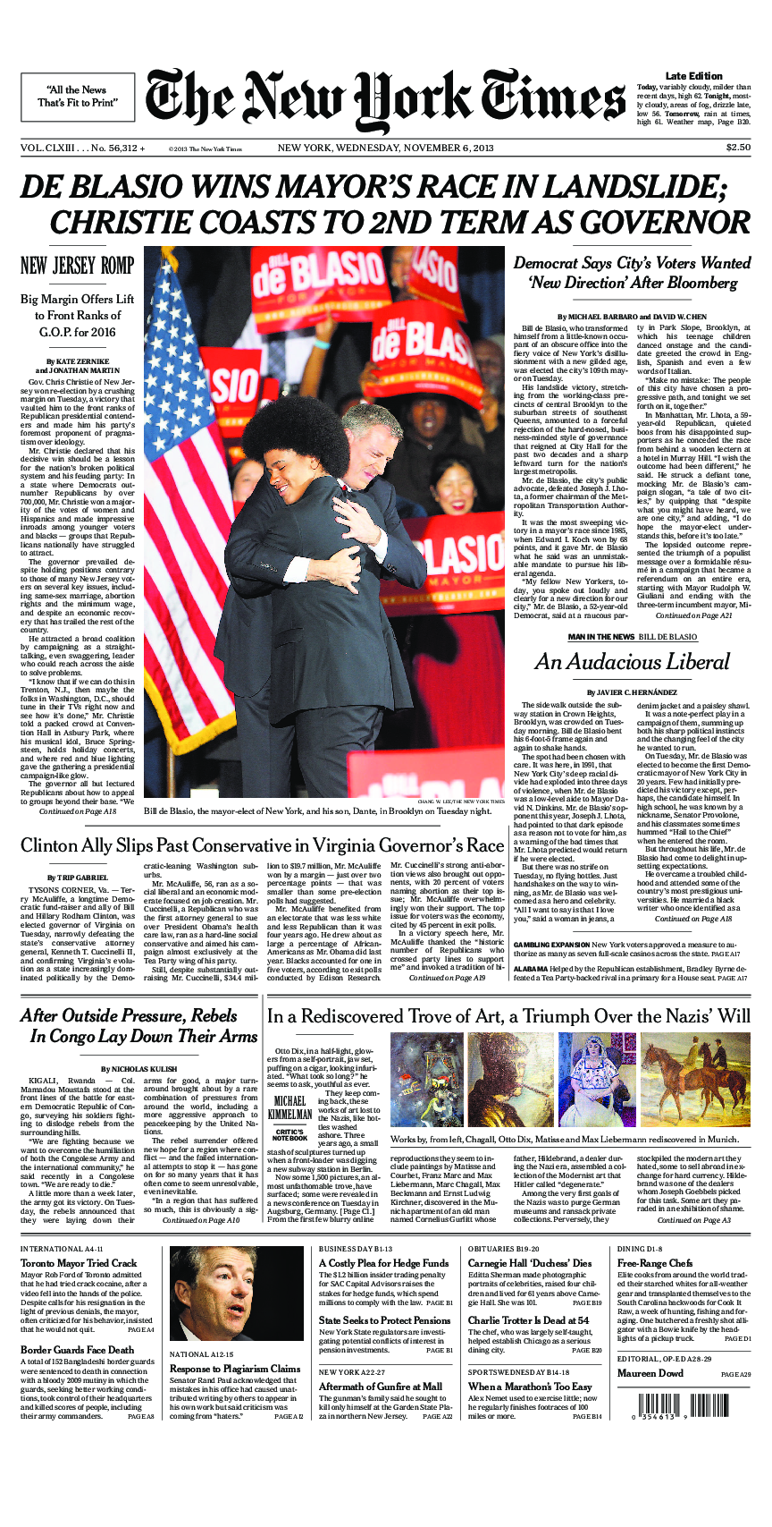 Prima-pagina-New-York-Times-del-2013-11-06