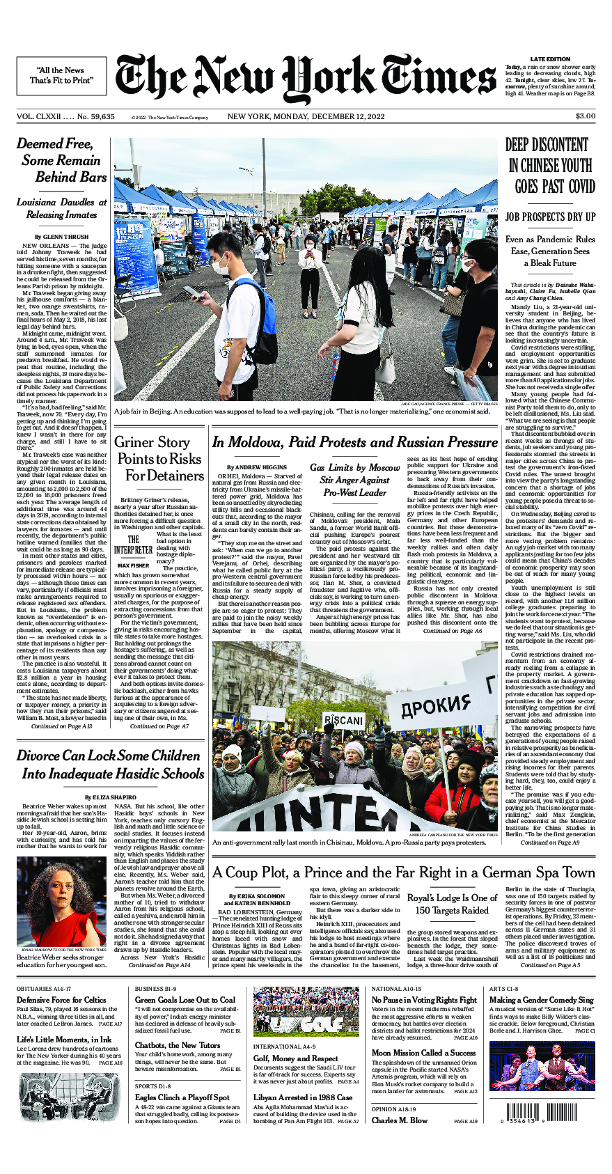 Prima-pagina-New-York-Times-del-2022-12-12