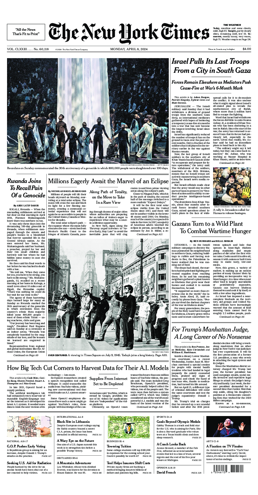 Prima-pagina-New-York-Times-del-2024-04-08