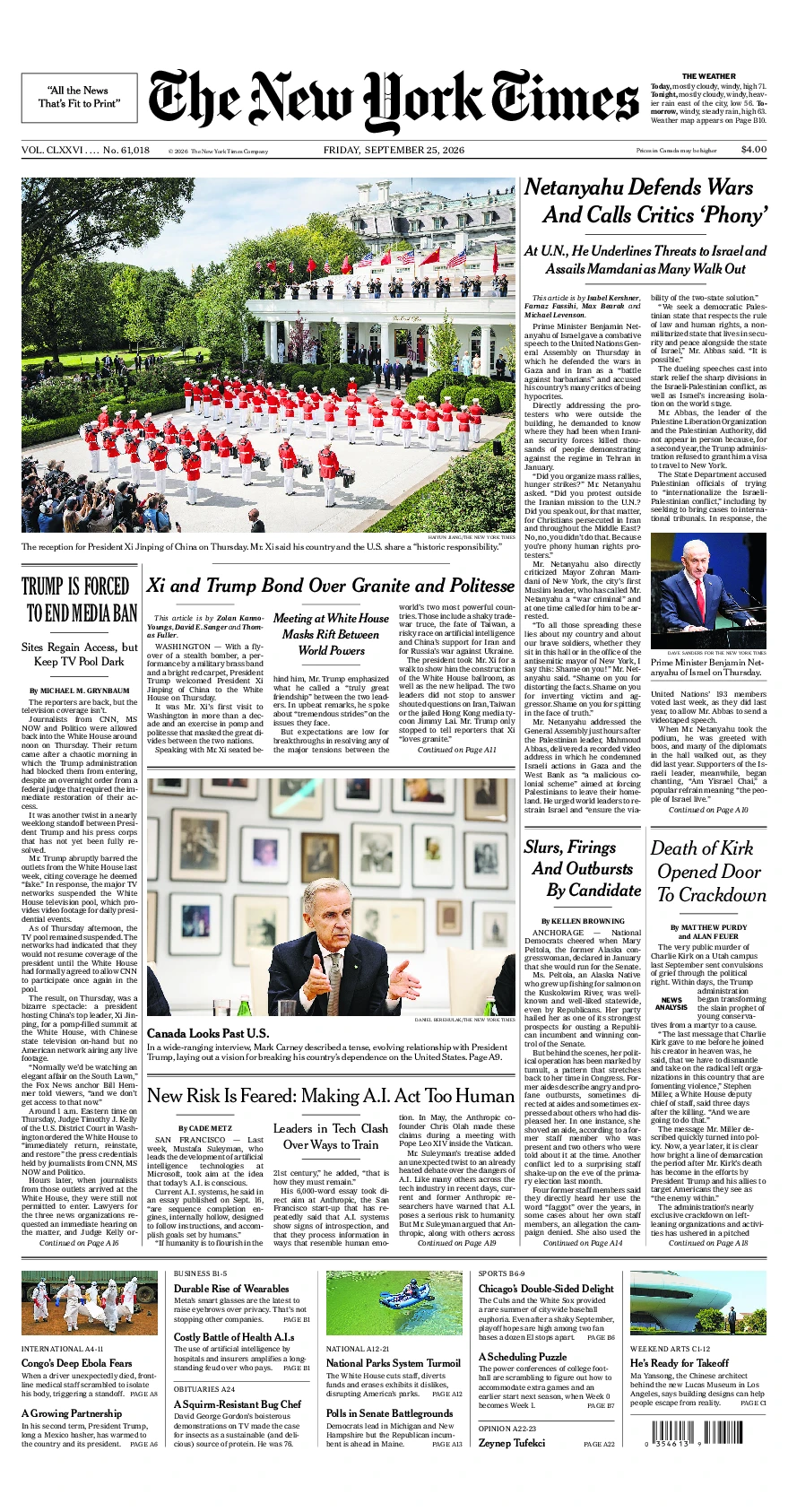 Prima-pagina-del-New-York-Times-edizione-di-oggi-2026-09-25