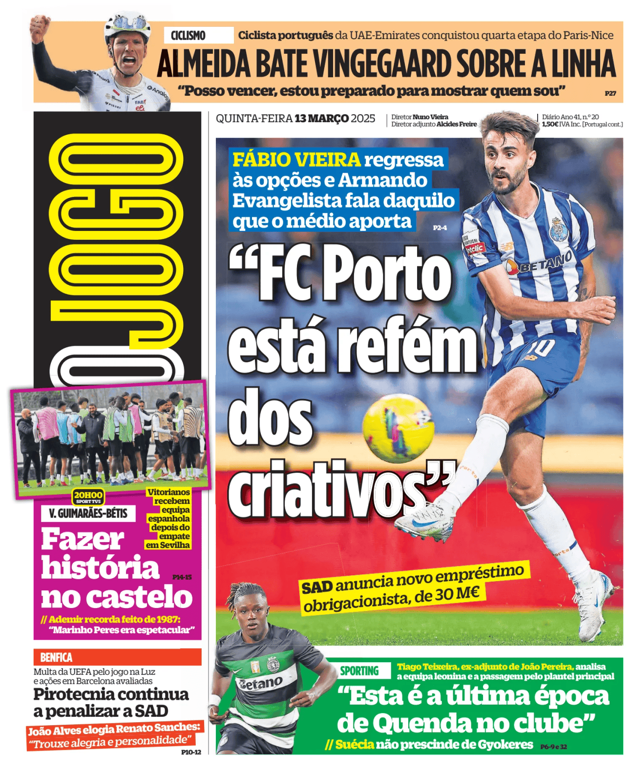 Prima-pagina-O-Jogo-oggi-edizione-di-oggi-20250313